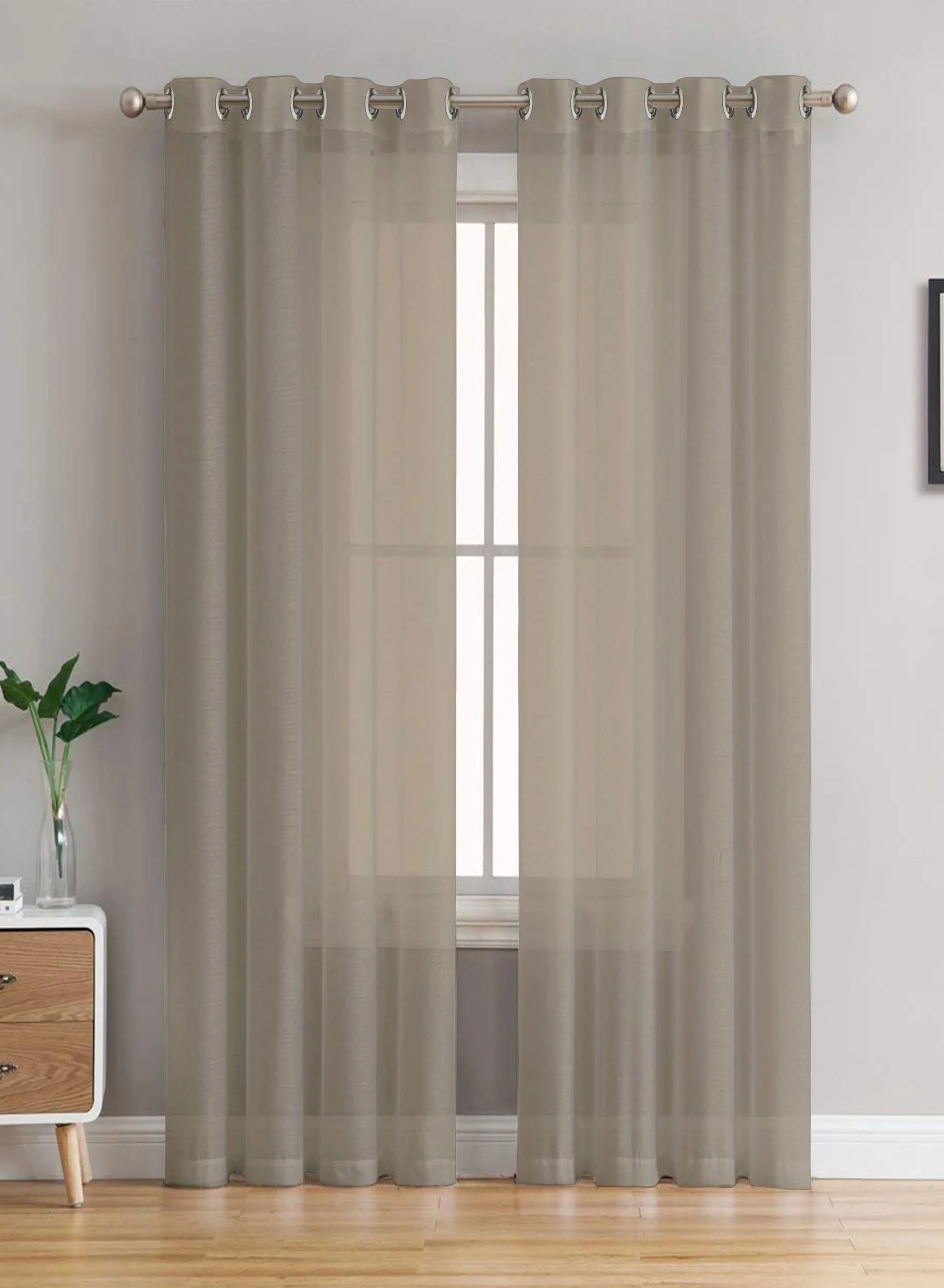 Sustainable Elwana Plain Sheer Curtains Rhino Gray Set of 2The Guide to Measuring and Choosing Curtains Artisan