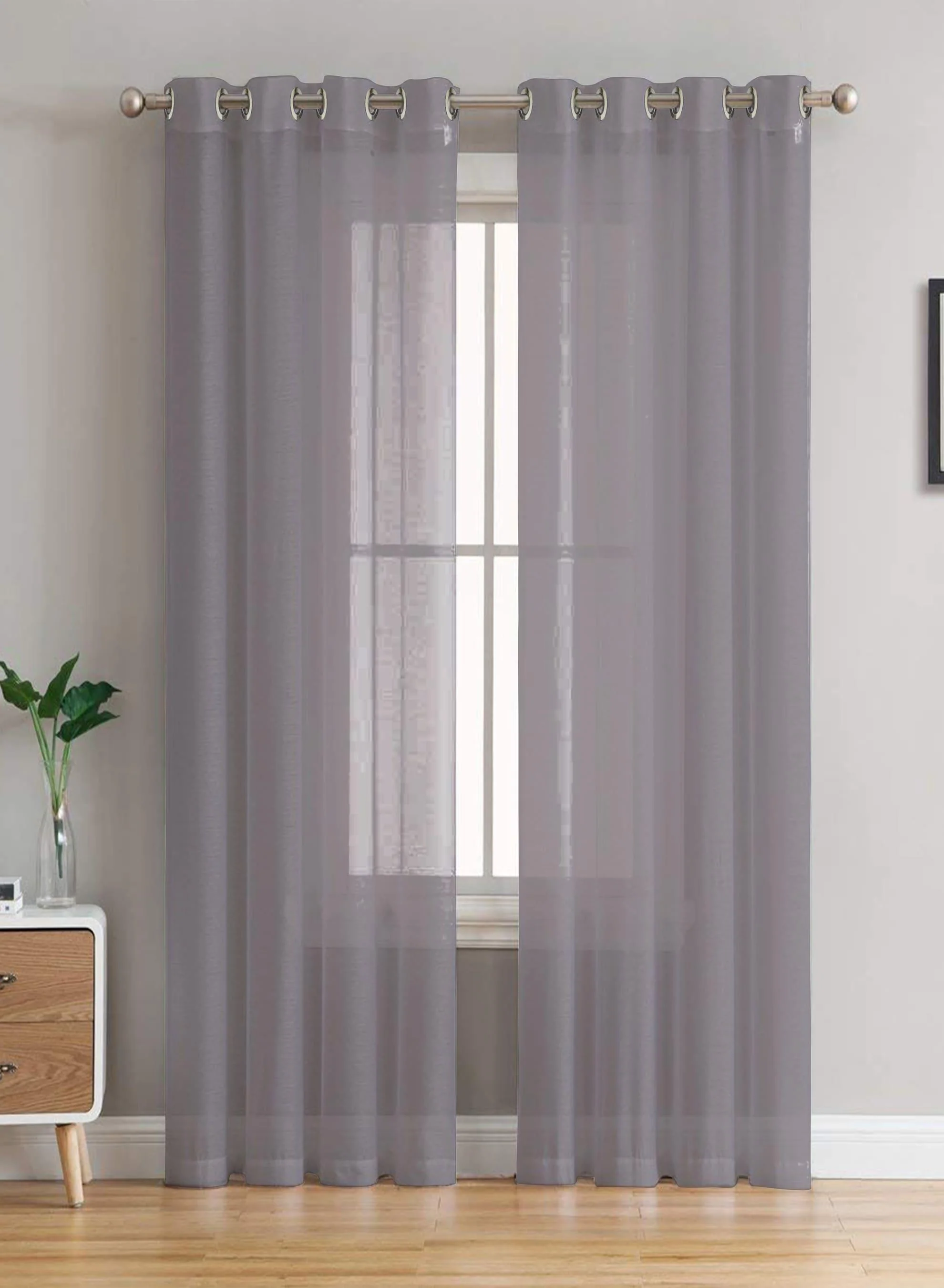 High-Grade Elwana Plain Sheer Curtains Gray Set of 2The Guide to Measuring and Choosing Curtains Trusted