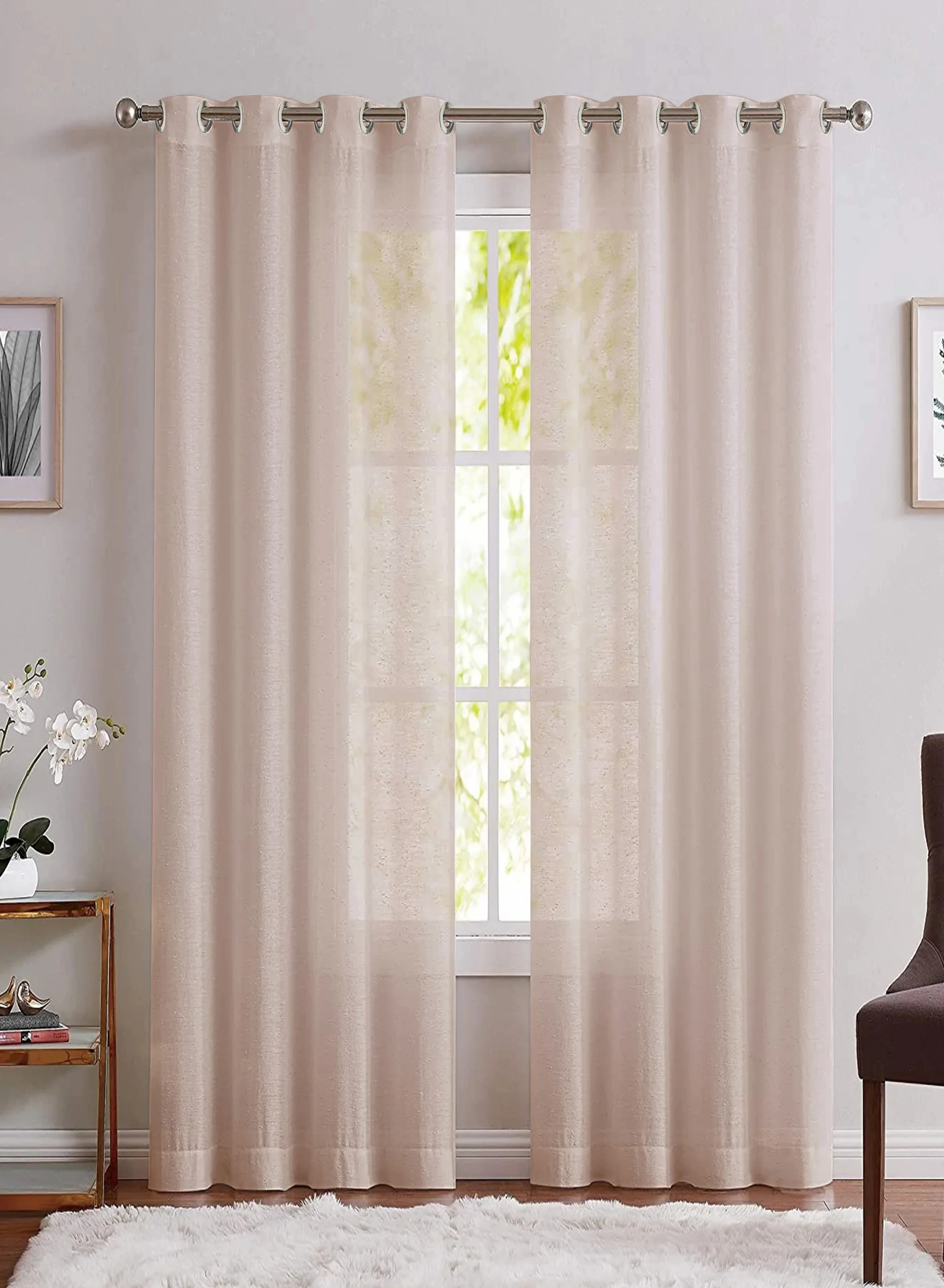 High-Grade Casper Plain Sheer Curtains Light Brown Set of 2The Guide to Measuring and Choosing Curtains Modern