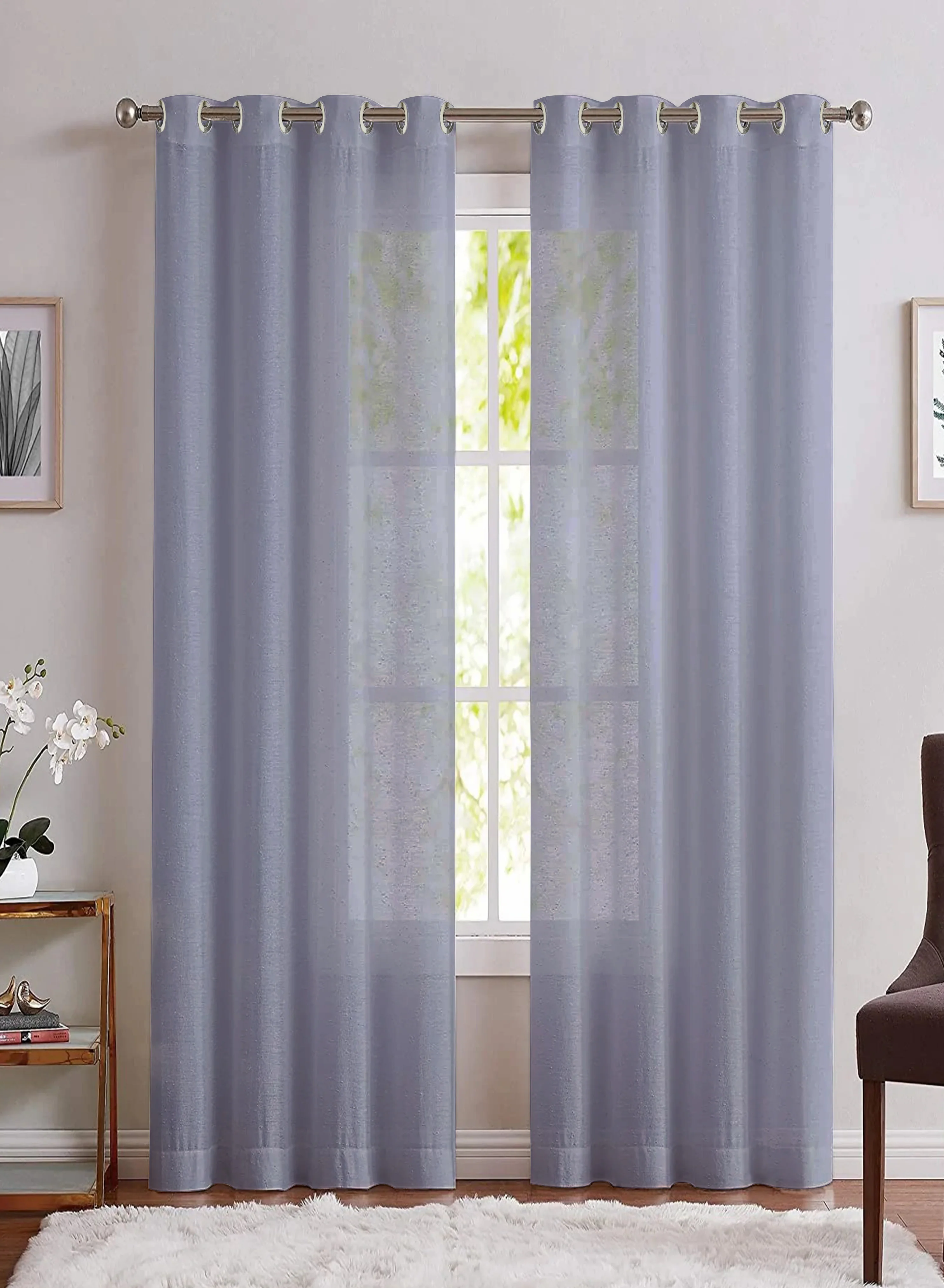 Genuine Casper Plain Sheer Curtains Blue Set of 2The Guide to Measuring and Choosing Curtains Safe
