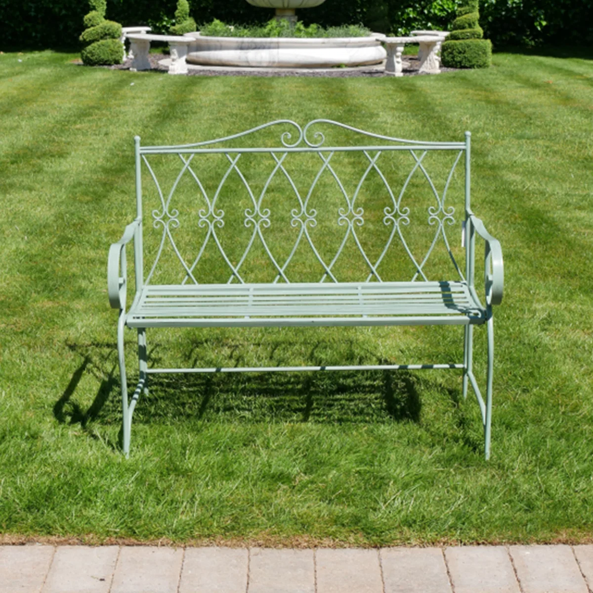 Safe Vintage Green Garden Bench Certified