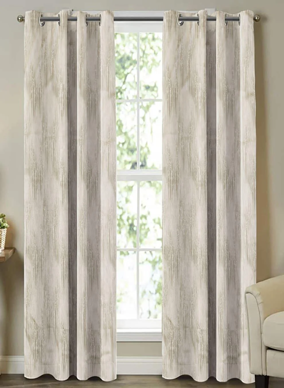 Safe Farella Jacquard Room Darkening Curtains Chrome White Set of 2 Pattern 2 The Guide to Measuring and Choosing Curtains Sustainable