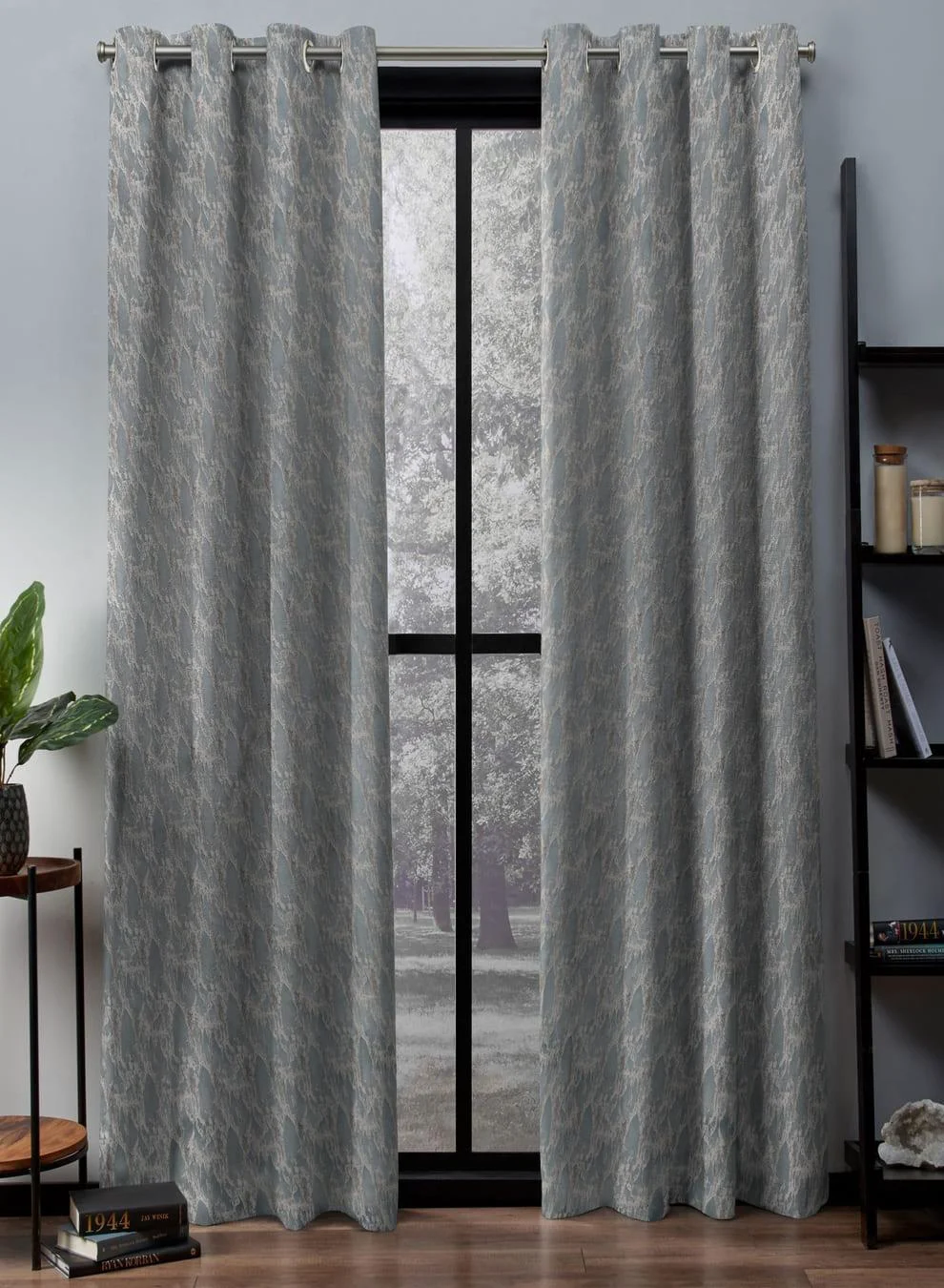 Effective Flavia Jacquard Room Darkening Curtains Artistic Texture Sea Green Set of 2 Fully CustomizableThe Guide to Measuring and Choosing Curtains Premium Material