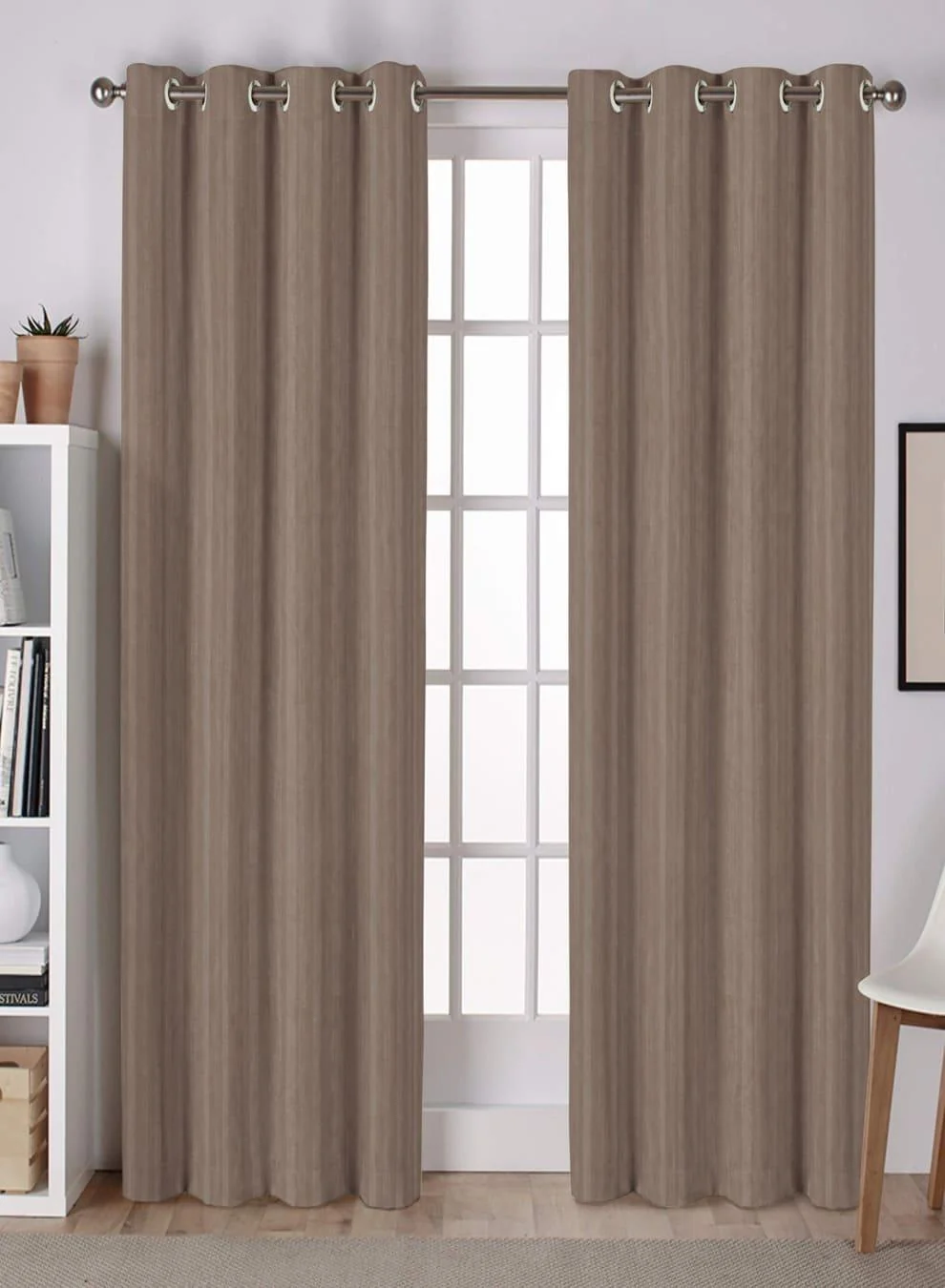 Versatile Lyon Cotton Room Darkening Curtains Refined Stripe Texture Brown Set of 2 Fully CustomizableThe Guide to Measuring and Choosing Curtains Long-Lasting