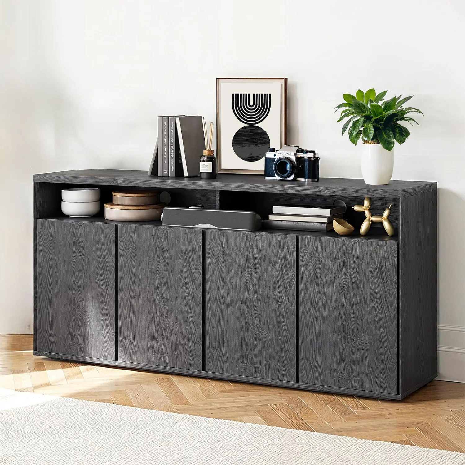 Organic Discontinued 63 Storage Cabinet with Shelves and 4 Compartments For Kitchen Living Room Dining Room Bedroom Discontinued 63 Storage Cabinet with Shelves and 4 Compartments For Kitchen Living Room Dining Room Bedroom Dependable