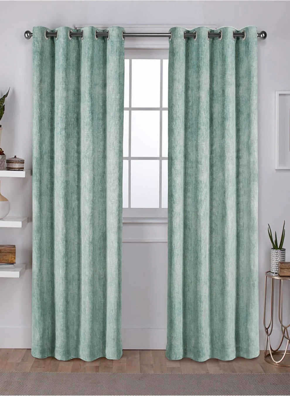 Flexible Solana Room Darkening Curtains Elegant Minimal Print Seafoam Green Set of 2 Fully CustomizableThe Guide to Measuring and Choosing Curtains Reusable