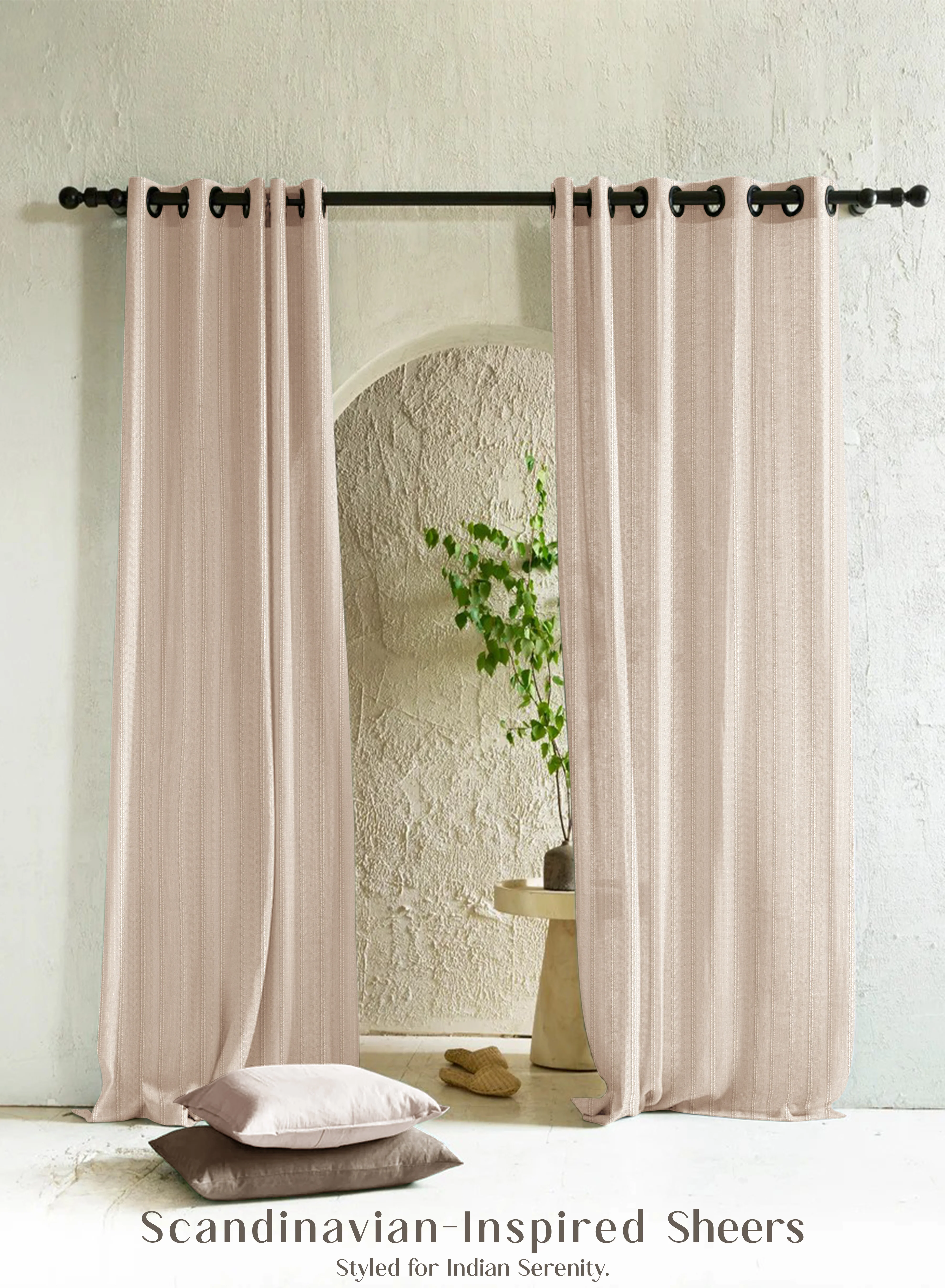 Long-Lasting Amore Striped Sheer Curtains Airy Elegance Soft Light Filter Beige Set of 2 Fully CustomizableThe Guide to Measuring and Choosing Curtains Durable