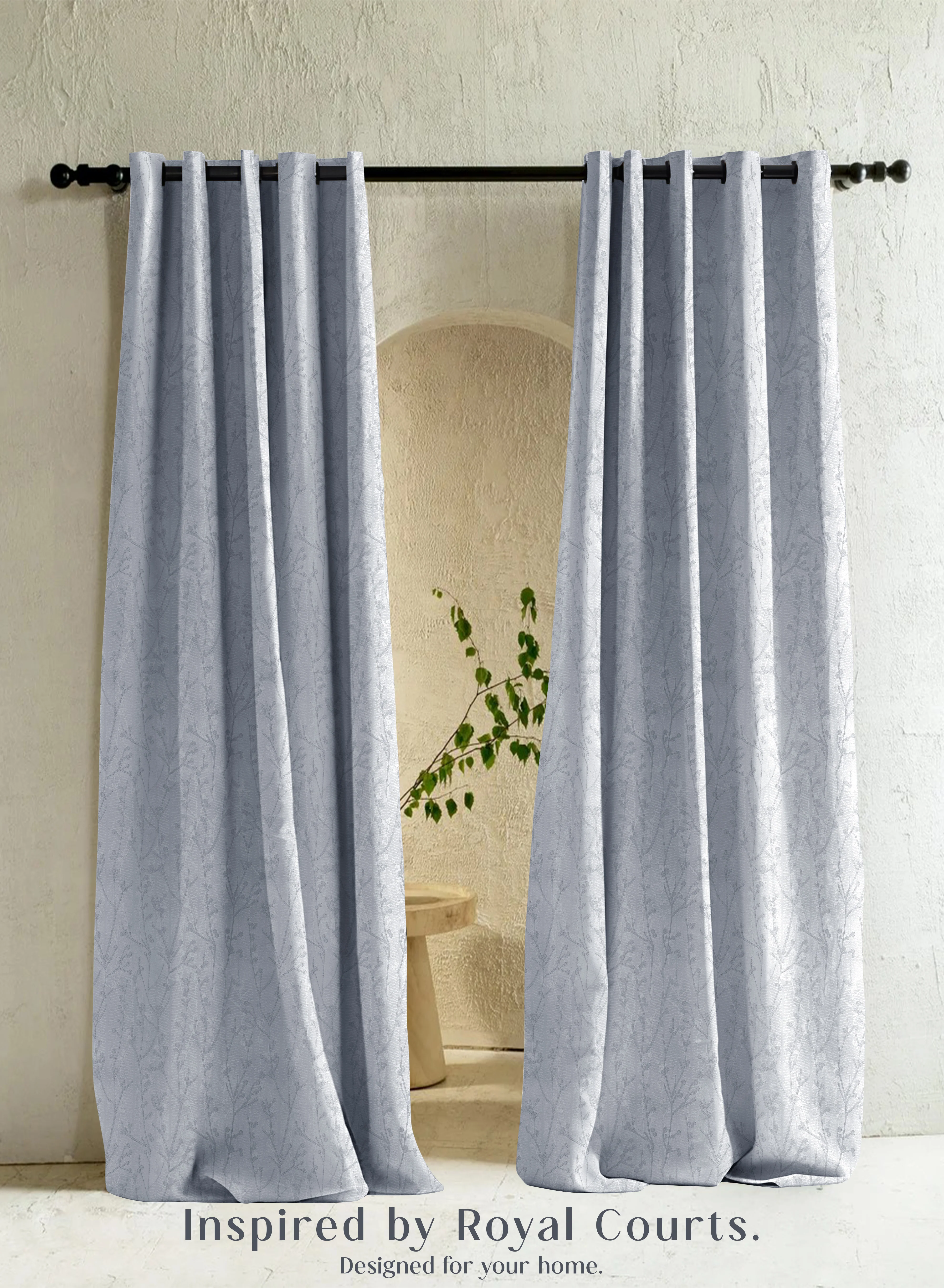 Powerful Bern Jacquard Blackout Curtains Delicate Branch Embroidery Total Light Block Arctic Blue Set of 2 Fully CustomizableThe Guide to Measuring and Choosing Curtains Trendy