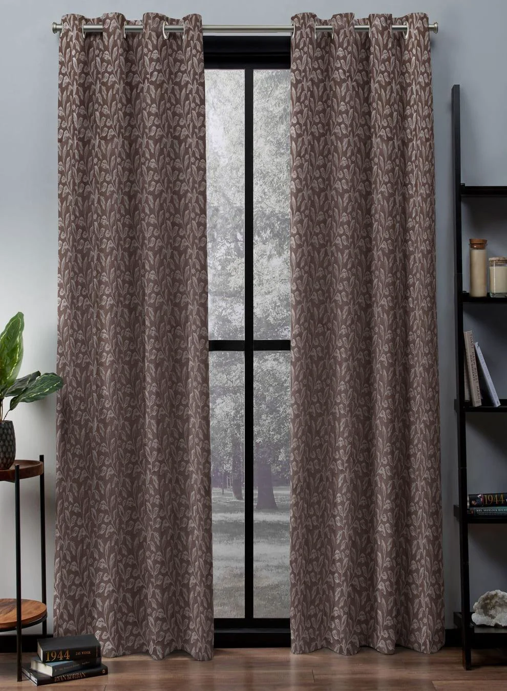 Efficient Flavia Jacquard Blackout Curtains Intricate Leaf Design Total Light Block Brown Set of 2 Fully CustomizableThe Guide to Measuring and Choosing Curtains Long-Lasting