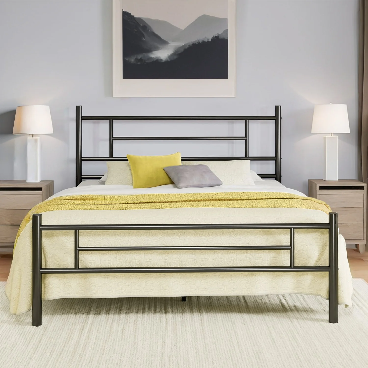 Next-Generation Metal Platform Bed Frame with Headboard and Footboard Underbed Storage Strong Metal Slats Support No Box Spring NeededMetal Platform Bed Frame with Headboard and Footboard Underbed Storage Strong Metal Slats Support No Box Spring Needed Superior