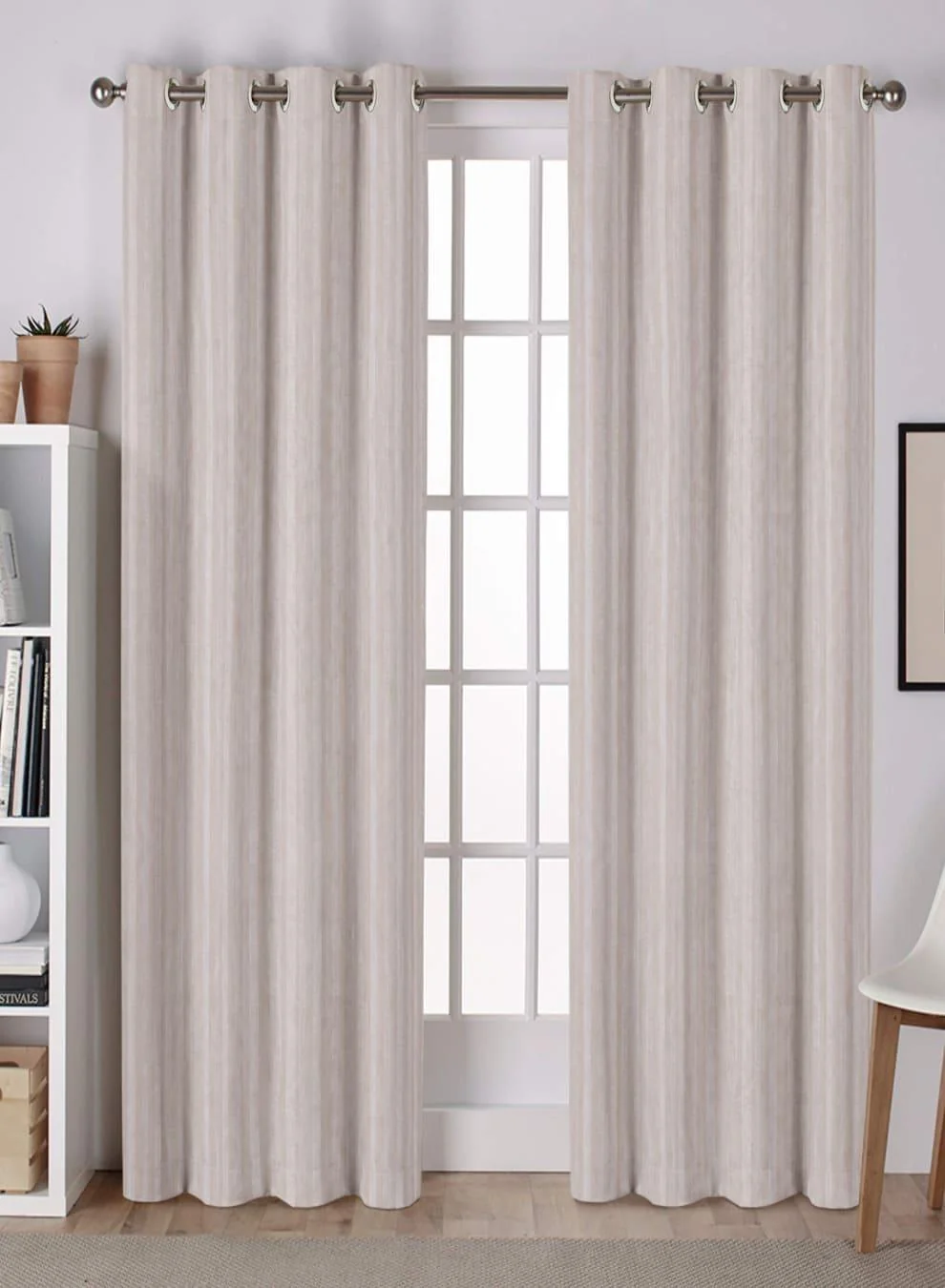 Advanced Lyon Cotton Blackout Curtains Refined Stripe Texture Total Light Block Beige Set of 2 Fully CustomizableThe Guide to Measuring and Choosing Curtains Crafted