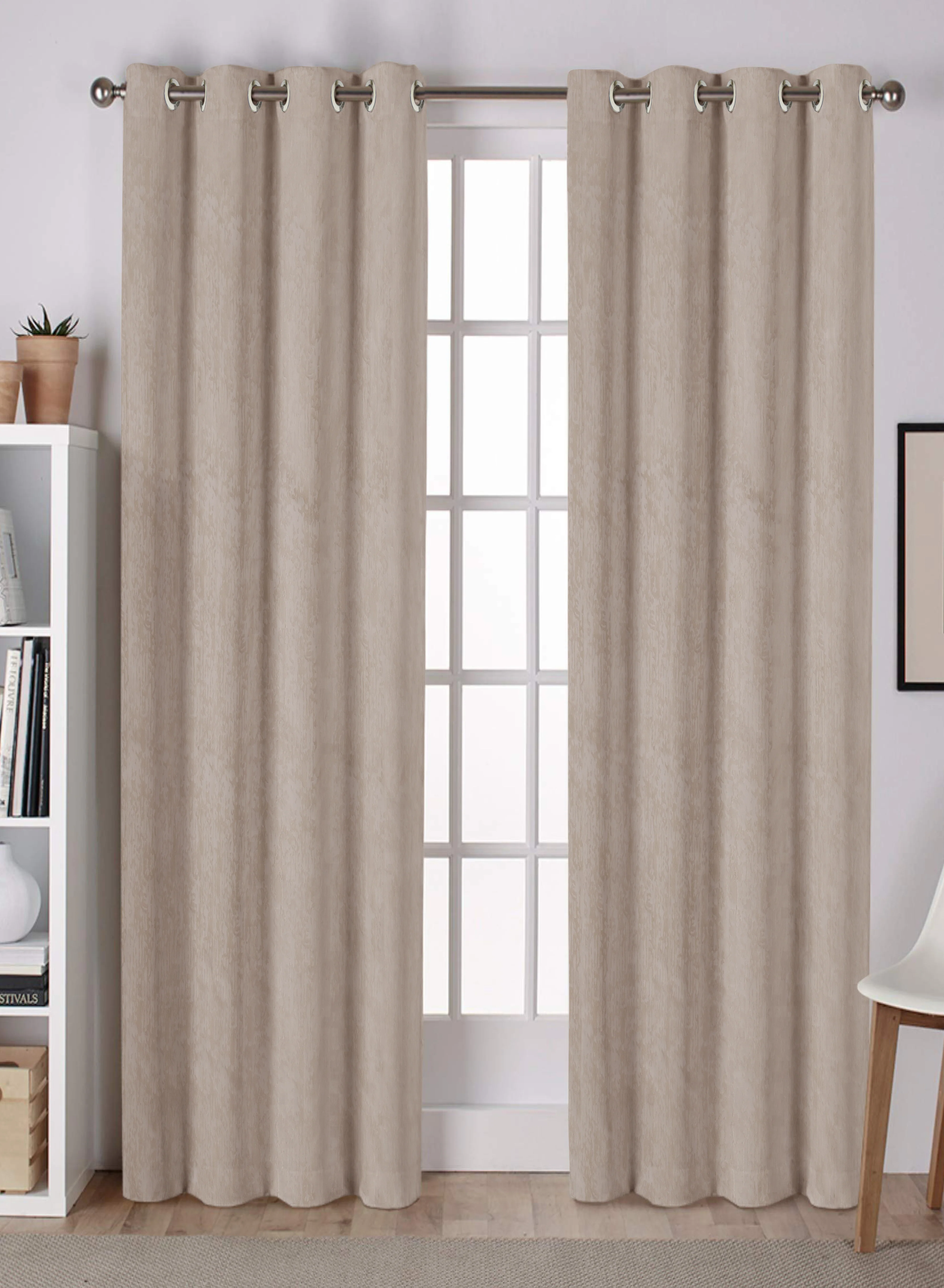 Excellent Lyon Cotton Room Darkening Curtains Subtle Abstract Texture Camel Set of 2 Fully CustomizableThe Guide to Measuring and Choosing Curtains Contemporary