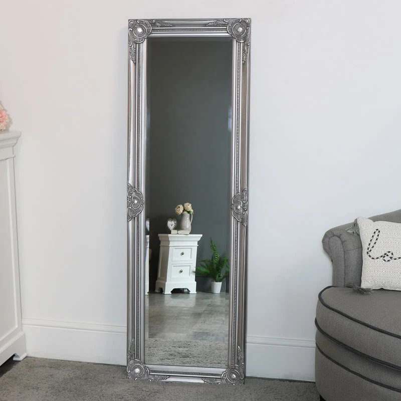 Premium Tall Silver Mirror with Bevelled Glass - 47cm x 142cm Elite