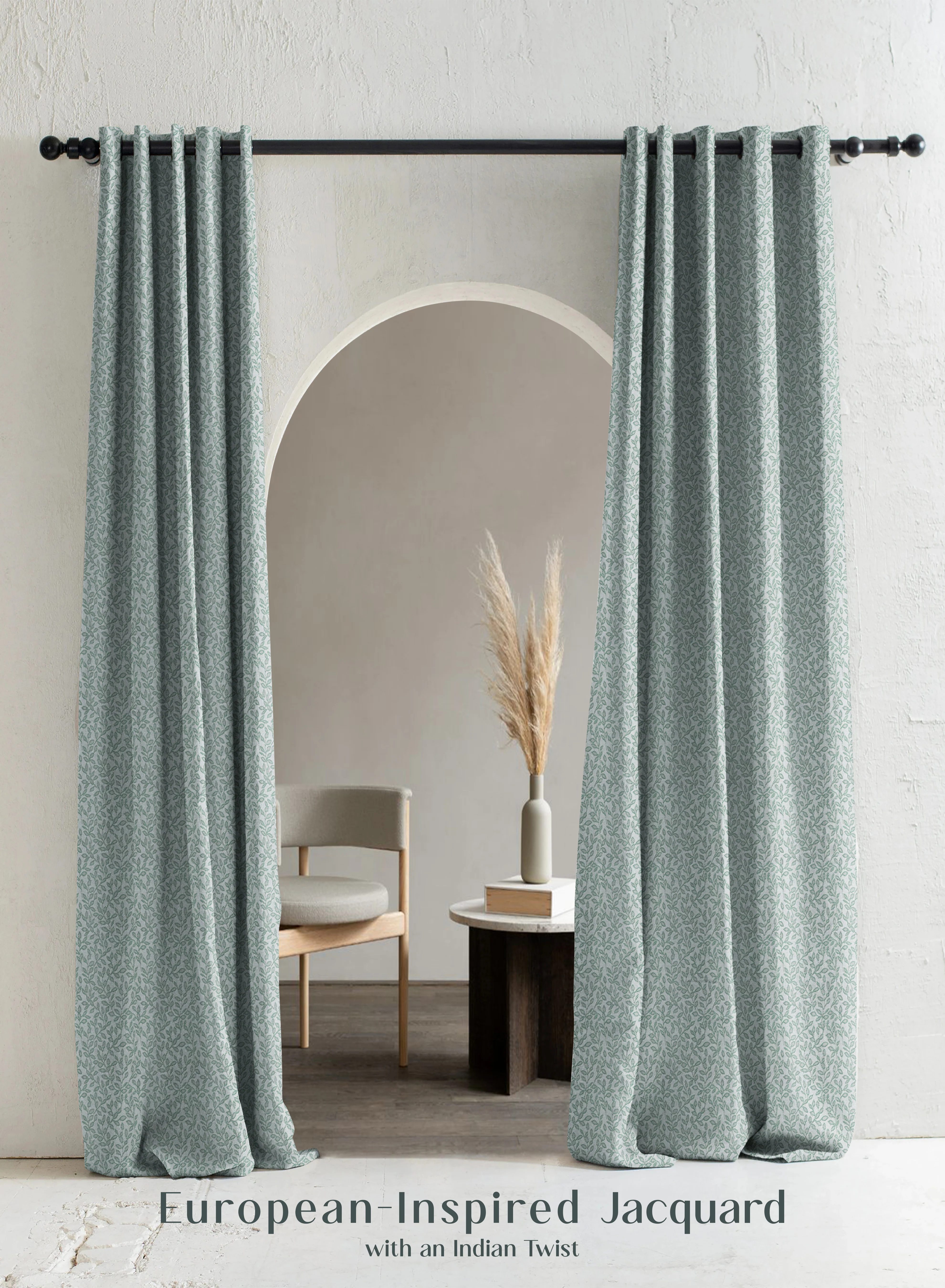 Secure Eudora Jacquard Blackout Curtains European Jacquard Weave Total Light Block Seafoam Green Set of 2 Fully CustomizableThe Guide to Measuring and Choosing Curtains High-Grade