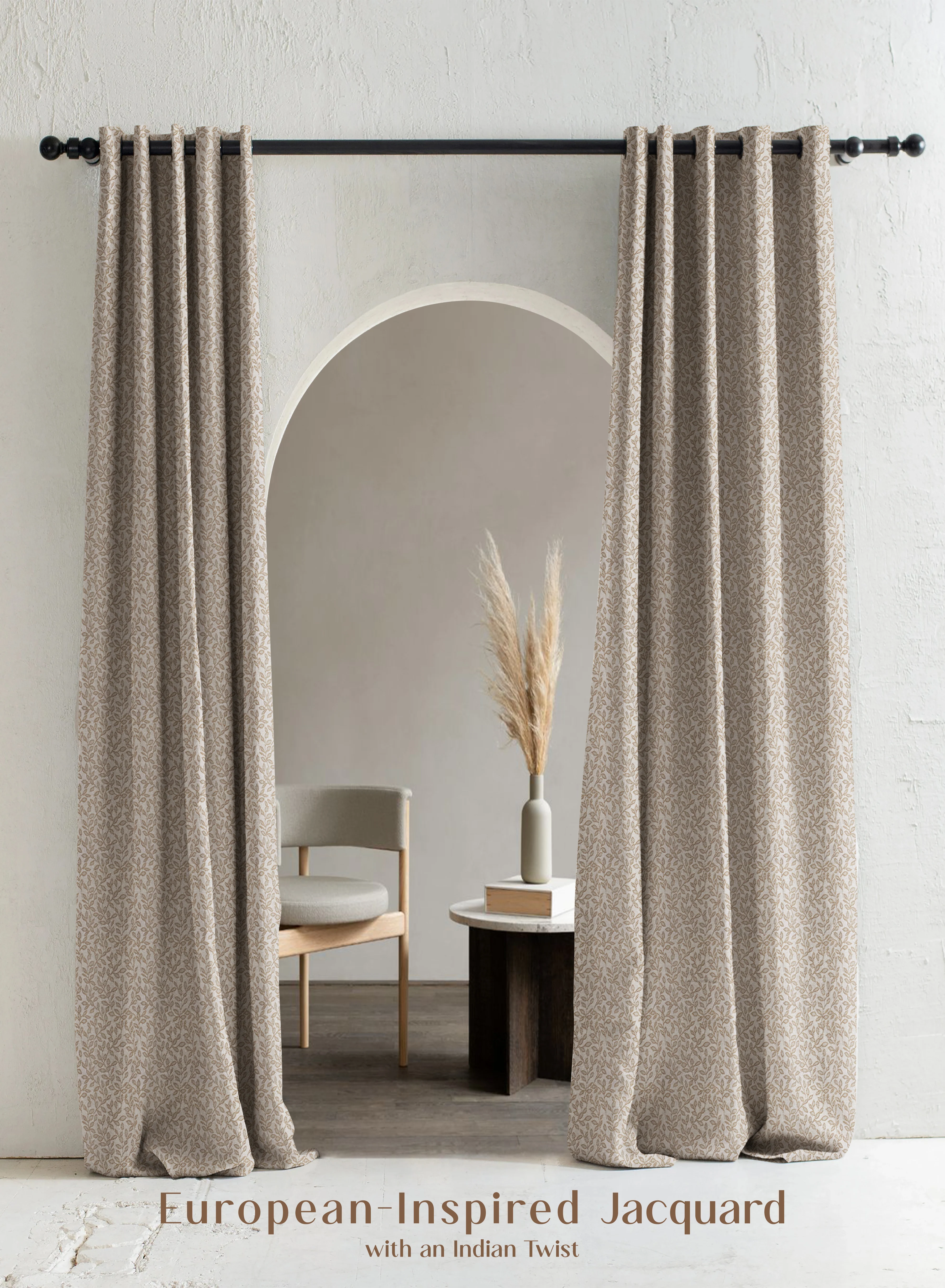 Versatile Eudora Jacquard Blackout Curtains European Jacquard Weave Total Light Block Tan Set of 2 Fully CustomizableThe Guide to Measuring and Choosing Curtains Environmentally Friendly