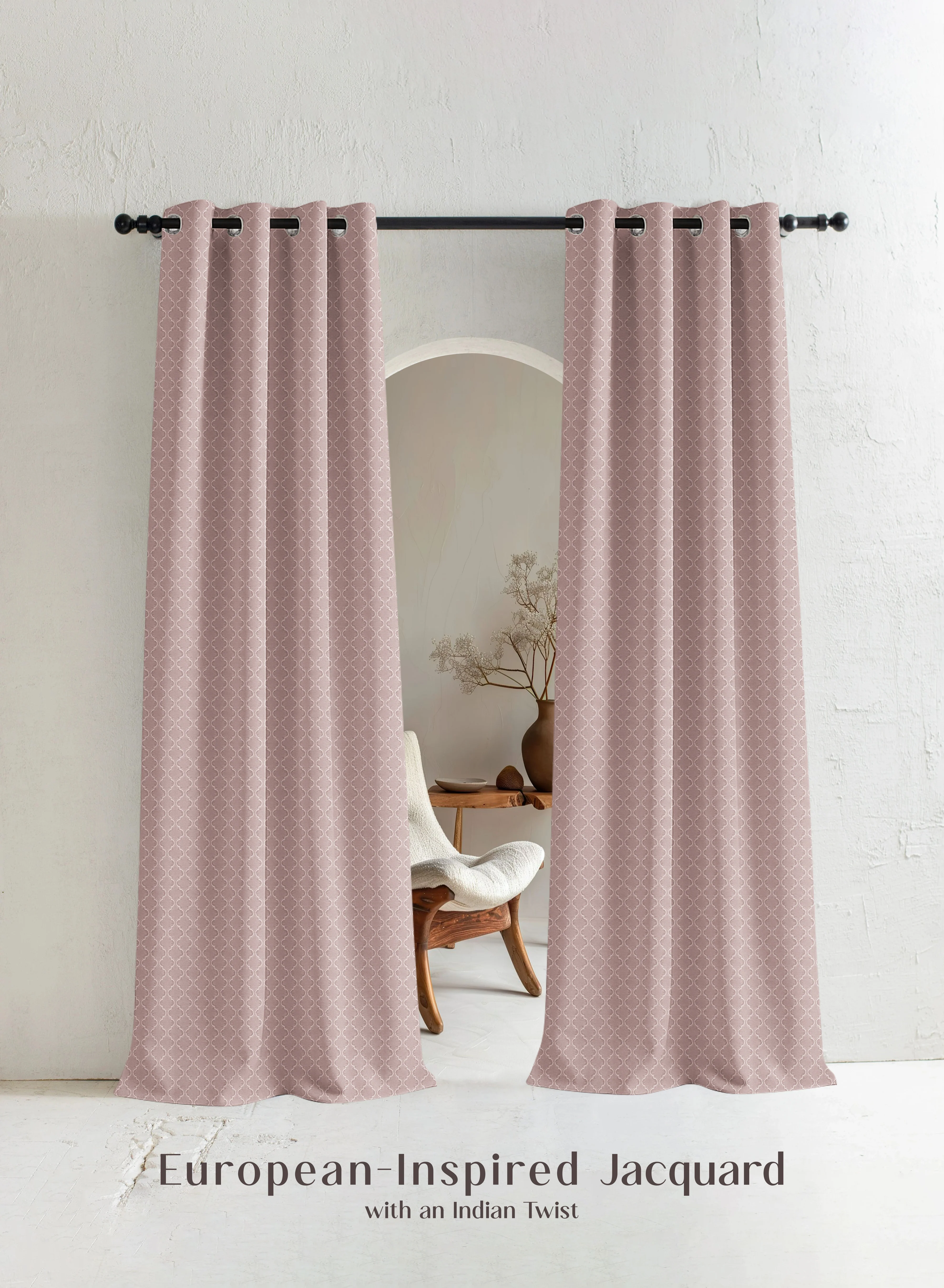 Specialty Teramo Jacquard Room Darkening Curtains Crest Jacquard Weave Dusky Peach Set of 2 Fully CustomizableThe Guide to Measuring and Choosing Curtains Clean