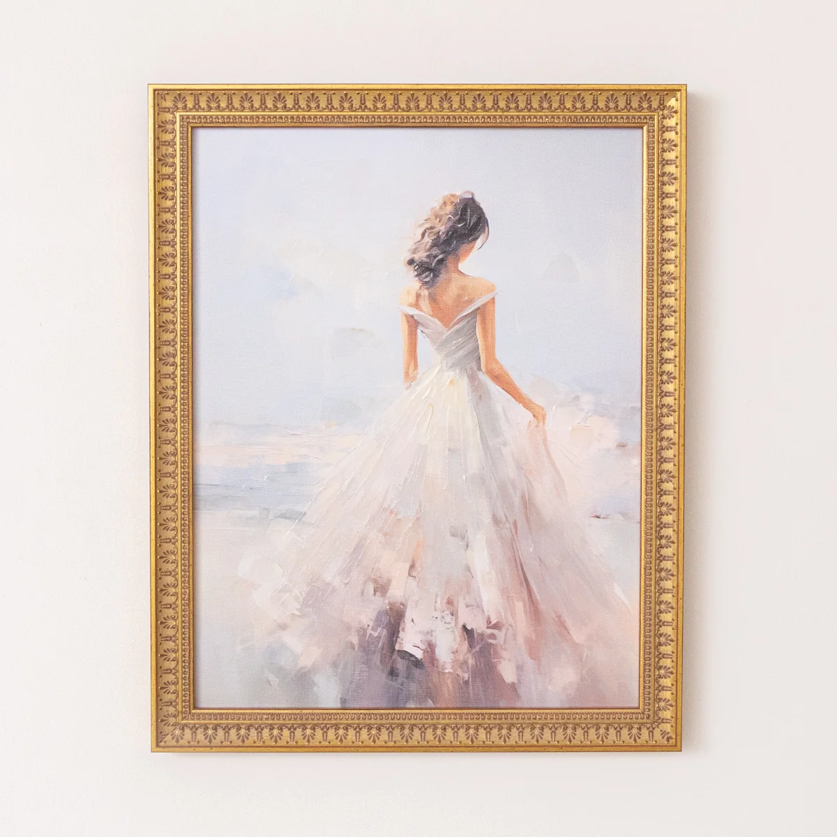 Soft Large Vintage Princess Gold Framed Wall Print - 40cm x 50cm Elite