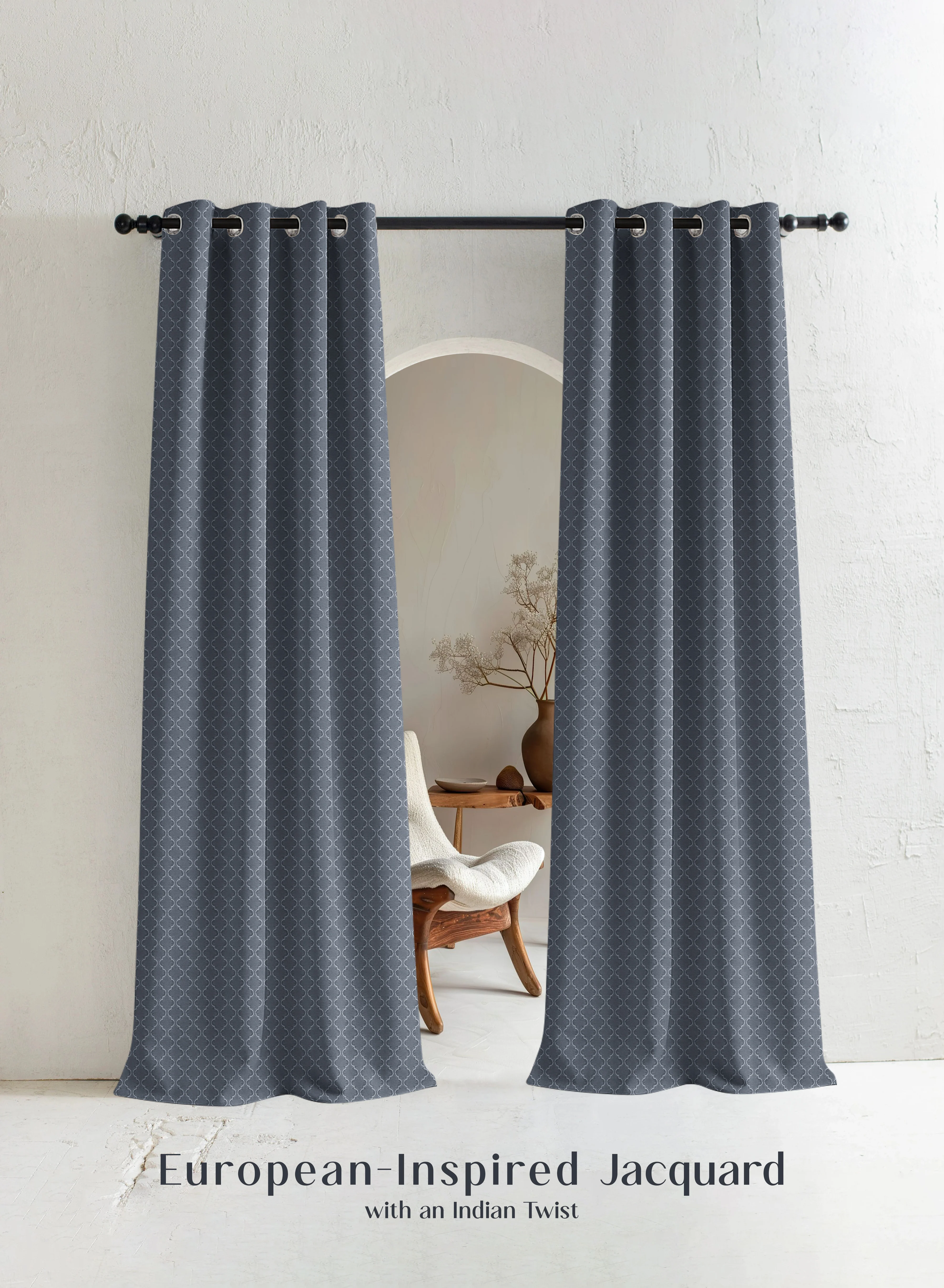 Safe Teramo Jacquard Room Darkening Curtains Crest Jacquard Weave Abstract Gray Set of 2 Fully CustomizableThe Guide to Measuring and Choosing Curtains Comfortable