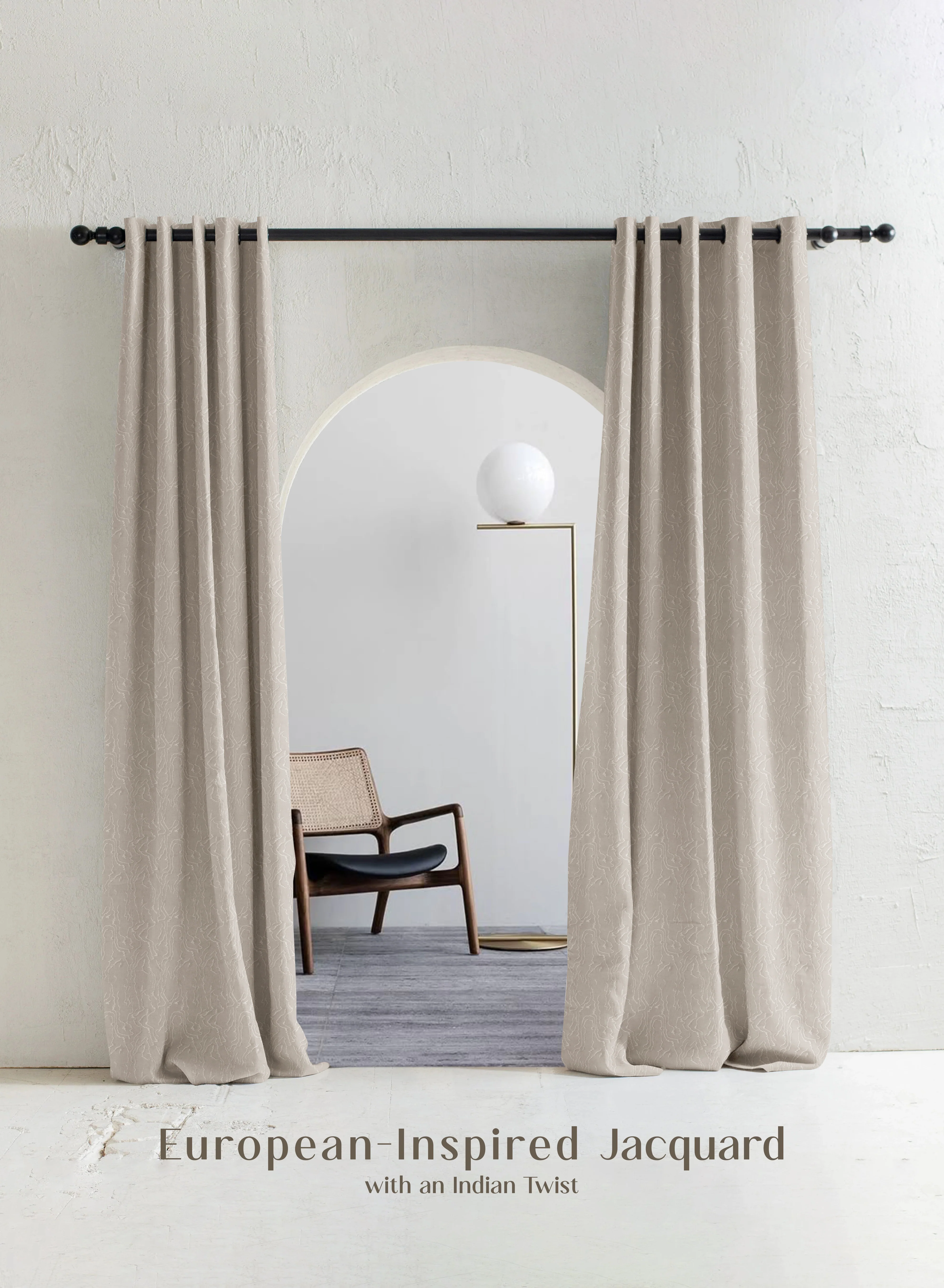 User-Friendly Teramo Jacquard Blackout Curtains Drift Jacquard Weave Total Light Block Sahara Beige Set of 2 Fully CustomizableThe Guide to Measuring and Choosing Curtains Dependable