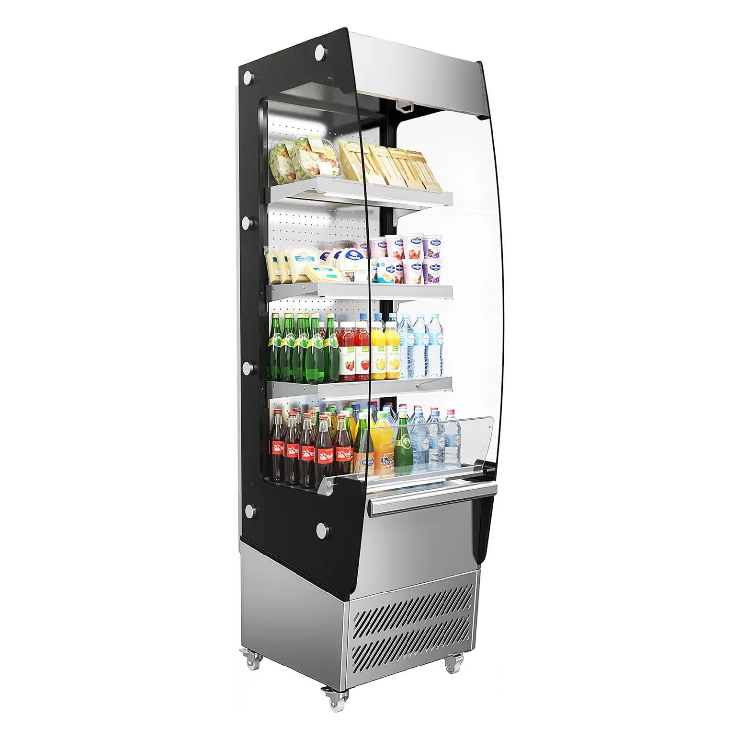 Powerful Commercial Display Refrigerator 7.8 Cu. Ft LED Glass Door Merchandiser Cooler for Store Restaurant SupermarketCommercial Display Refrigerator 7.8 Cu. Ft LED Glass Door Merchandiser Cooler for Store Restaurant Supermarket Casual