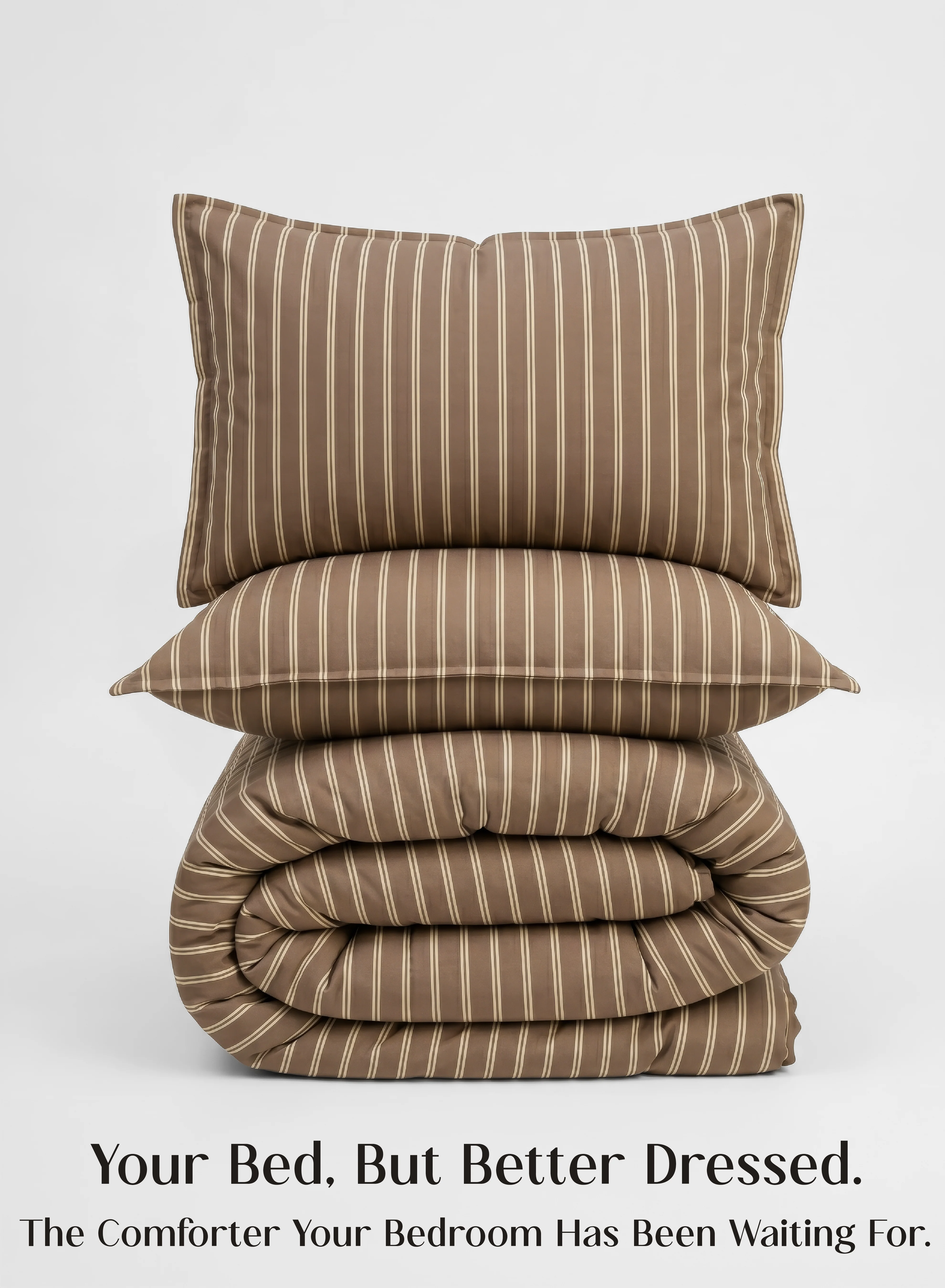 Optimized Crayonic™ 5-Piece AC Comforter Set Signature Designer Comforter Set Café Mocha Relaxed