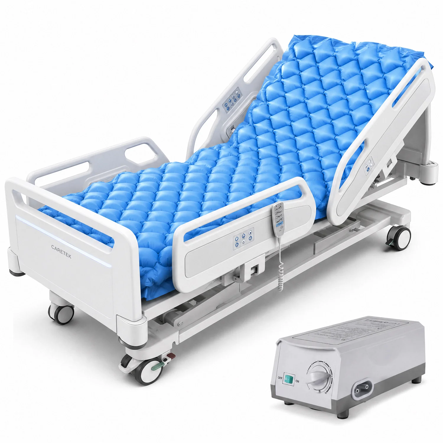 Secure Alternating Pressure Mattress with Quiet Electric Pump Pressure Relief Air Mattress for Hospital Bed Home CareAlternating Pressure Mattress with Quiet Electric Pump Pressure Relief Air Mattress for Hospital Bed Home Care Natural
