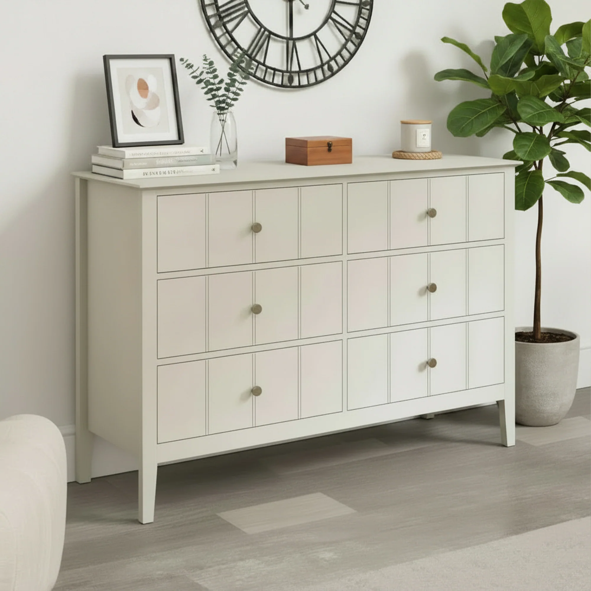 Optimized Ivory 6 Drawer Chest Of Drawers - Padstowe Ivory Range Prestigious