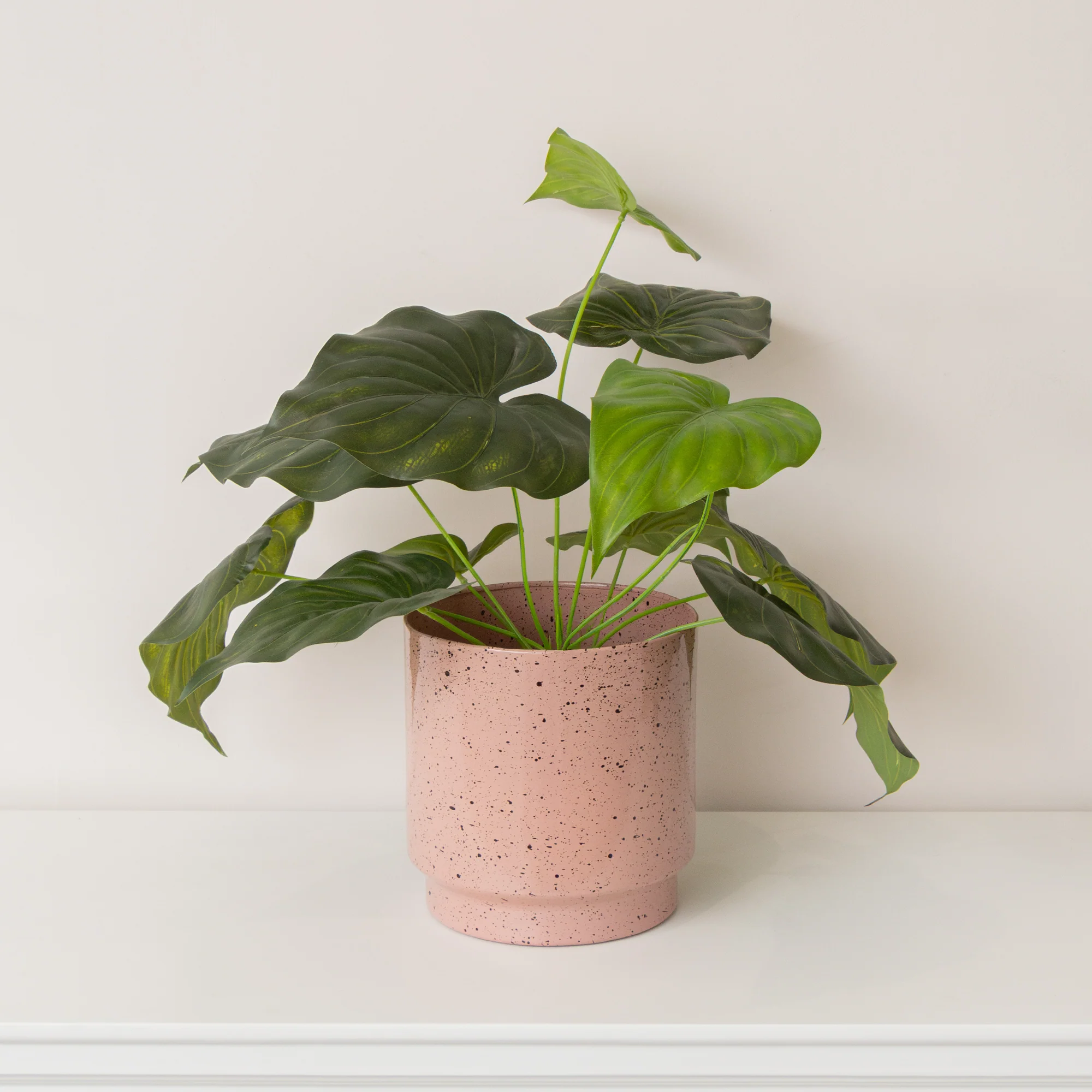 High-Grade Large Pink Speckled Iron Planter Pot - 20cm x 20cm Dependable