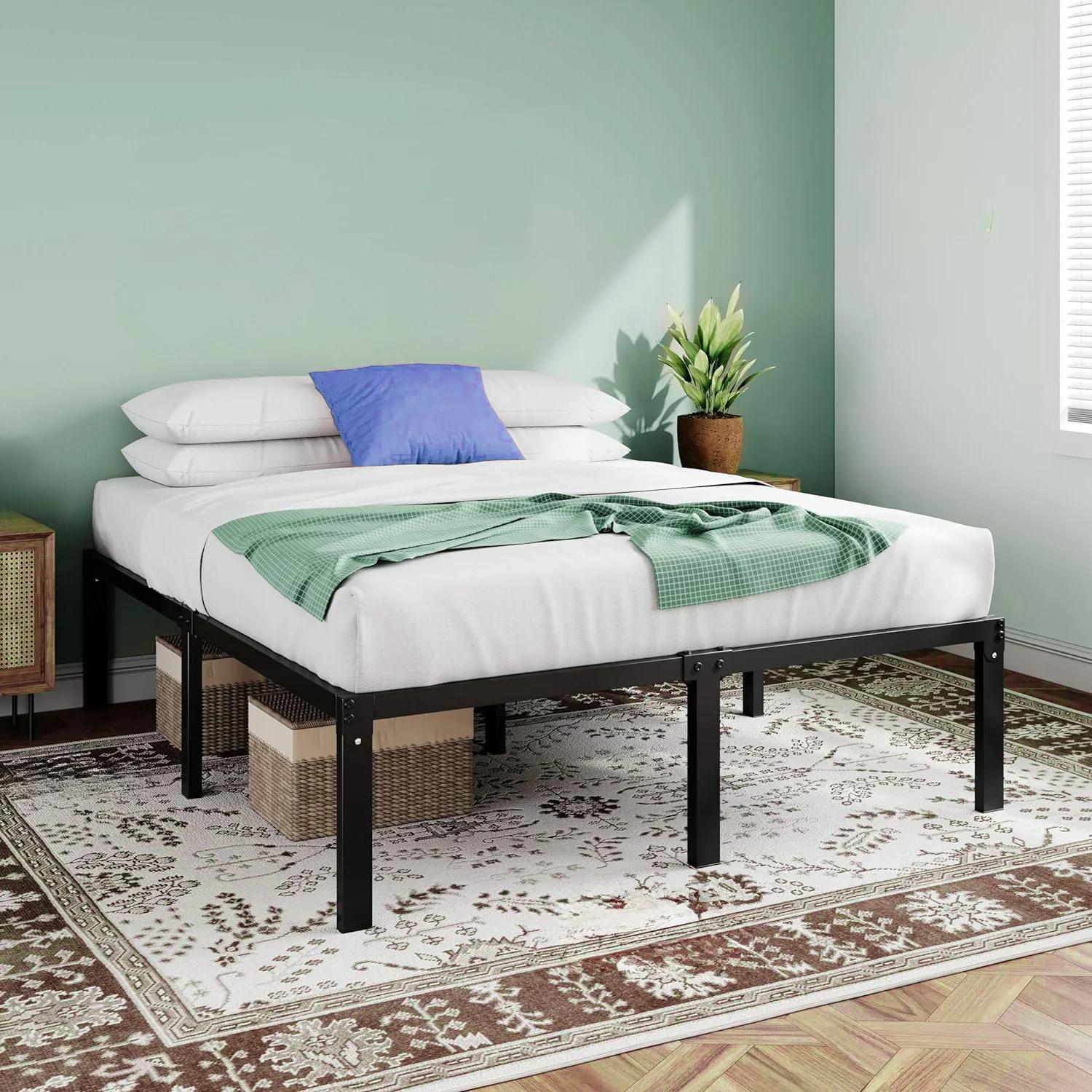 Solid Discontinued Heavy Duty Metal Platform Bed Frame with Extra Large Underbed Storage No Springs Required Discontinued Heavy Duty Metal Platform Bed Frame with Extra Large Underbed Storage No Springs Required Sophisticated
