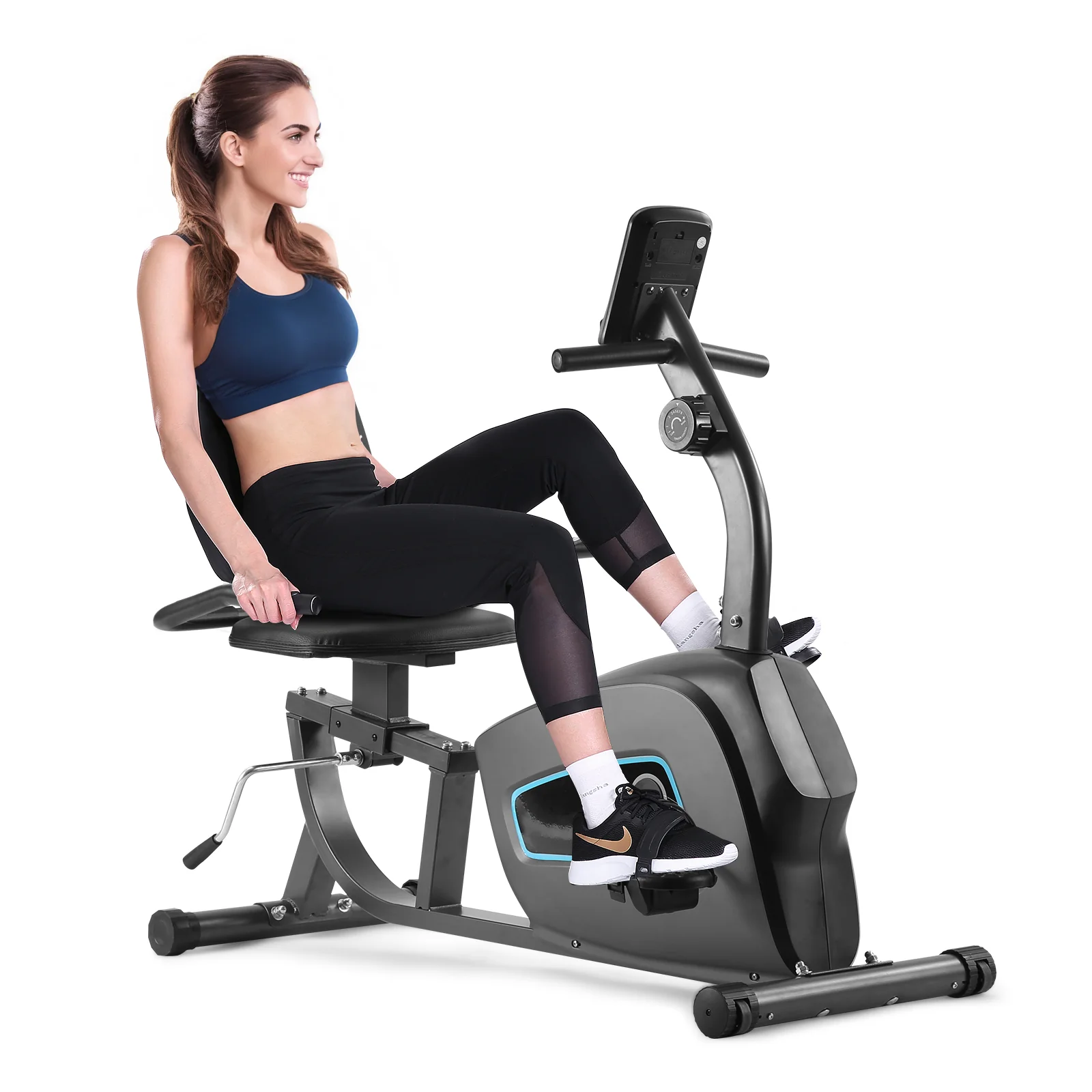 Official Recumbent Exercise Bike Home Stationary Bike with 8 Level Adjustable Resistance magnetic Heart Rate Handle Large Cushion Seat from Joint Pain Physical Therapy BikeRecumbent Exercise Bike Home Stationary Bike with 8 Level Adjustable Resistance magnetic Heart Rate Handle Large Cushion Seat from Joint Pain Physical Therapy Bike Functional