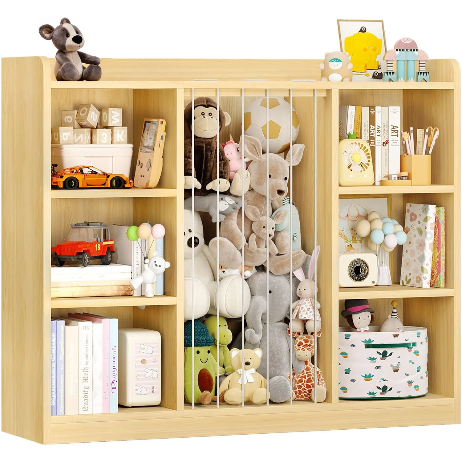 Versatile Toy Storage Organizer Stuffed Animal Storage Kids Bookshelf Toy Organizers and Storage with 6 Storage Cubbies and Stuffed Animal ZooToy Storage Organizer Stuffed Animal Storage Kids Bookshelf Toy Organizers and Storage with 6 Storage Cubbies and Stuffed Animal Zoo Expertly Made