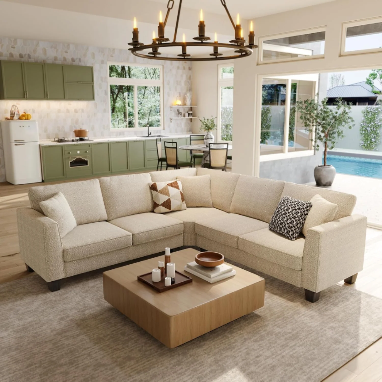 Smooth L Shaped Sofa Couch Sectional Sofa Corner Couch Chenille Sectional Couches for Living RoomL Shaped Sofa Couch Sectional Sofa Corner Couch Chenille Sectional Couches for Living Room Sustainable
