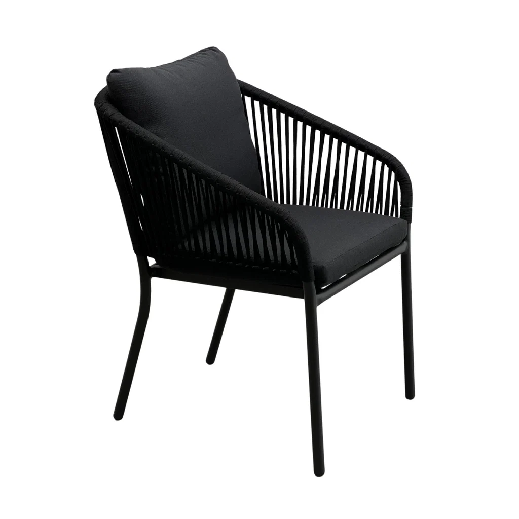 World-Class Java Black Outdoor Dining Chair Dependable