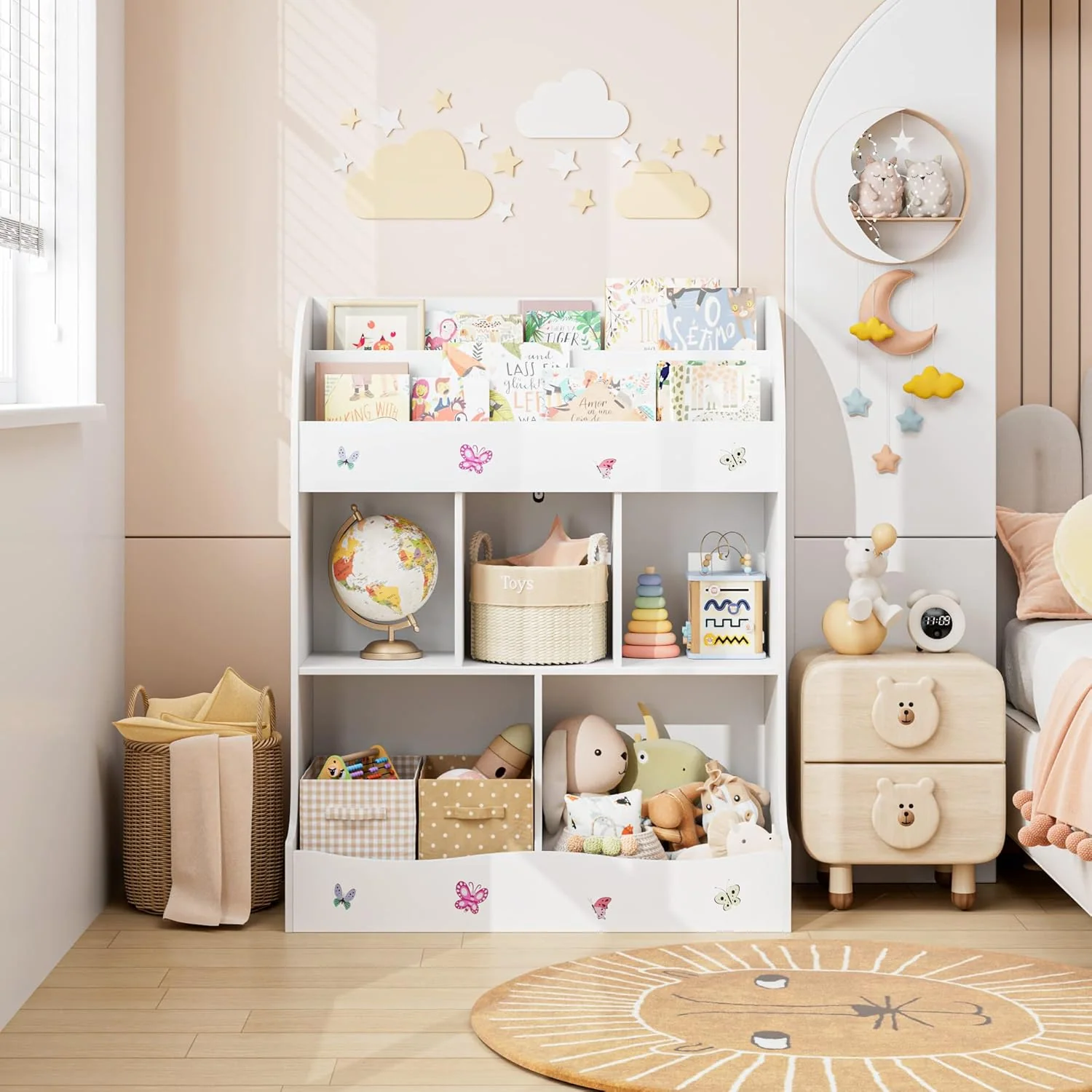 Top-Quality Toy Storage Organizer with Bookcase Kids Bookshelf Toy Storage Storage Cabinet with CubbiesToy Storage Organizer with Bookcase Kids Bookshelf Toy Storage Storage Cabinet with Cubbies Excellent