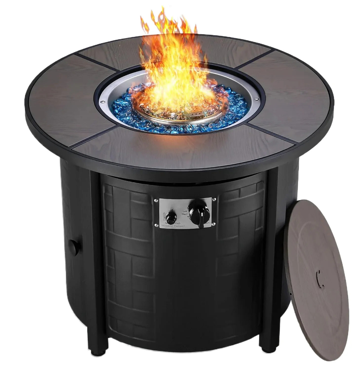 Elegant 30-inch Propane Fire Pit Table 50 000 BTU Auto-Ignition Gas Fire Pits with Waterproof Cover30-inch Propane Fire Pit Table 50 000 BTU Auto-Ignition Gas Fire Pits with Waterproof Cover Optimized