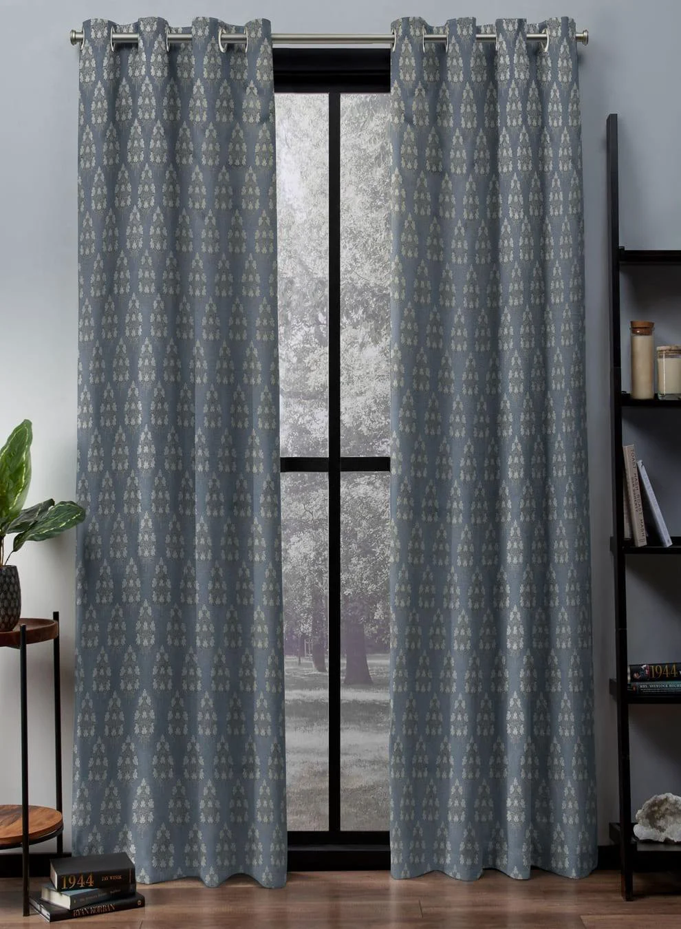 Versatile Flavia Jacquard Room Darkening Curtains Intricate Floral Motifs Turkish Blue Set of 2 Fully CustomizableThe Guide to Measuring and Choosing Curtains High-Quality