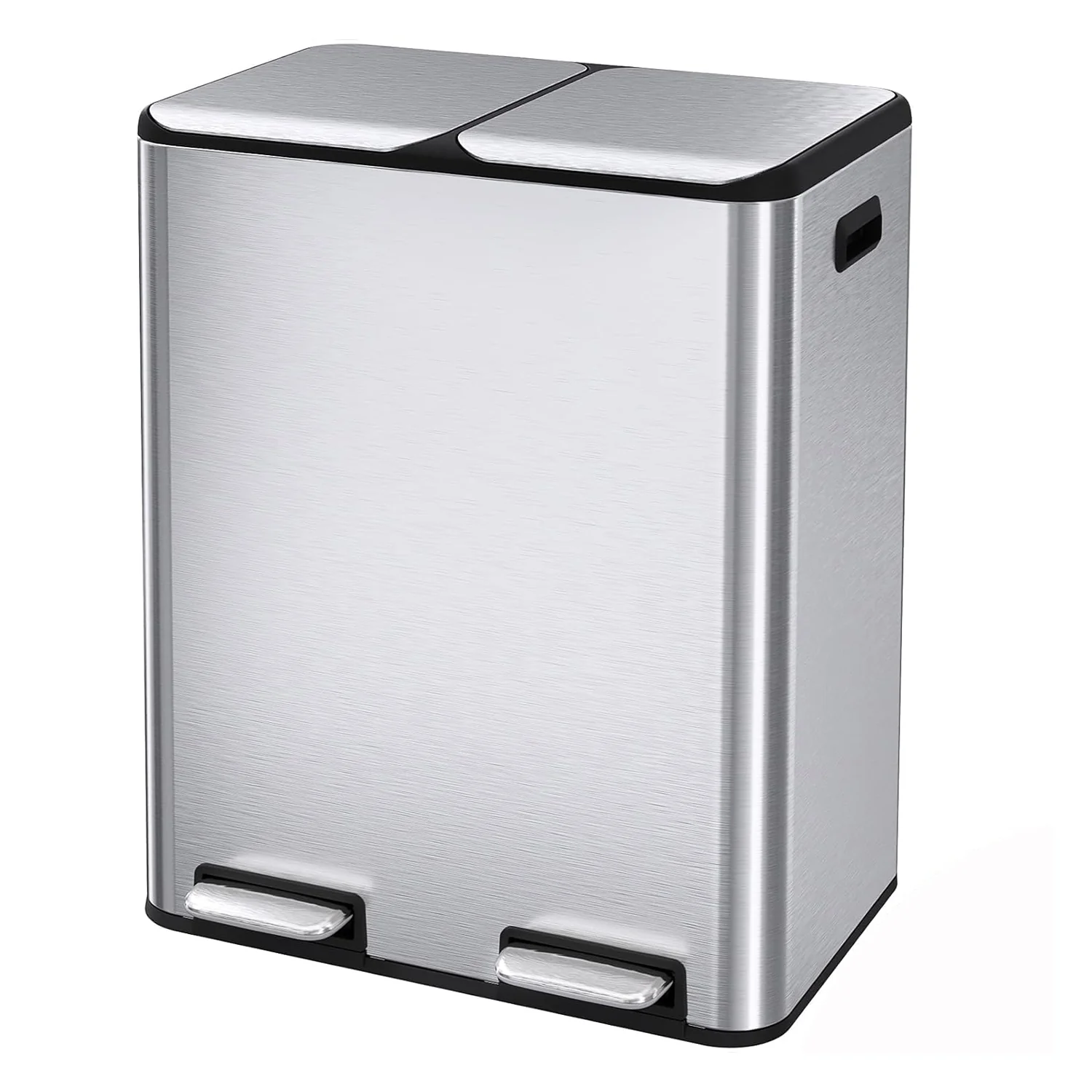 Reliable 16 Gallon 60L Dual Kitchen Trash Can with Odor Control Box Removable Inner Buckets Soft-Close Lids16 Gallon 60L Dual Kitchen Trash Can with Odor Control Box Removable Inner Buckets Soft-Close Lids Green