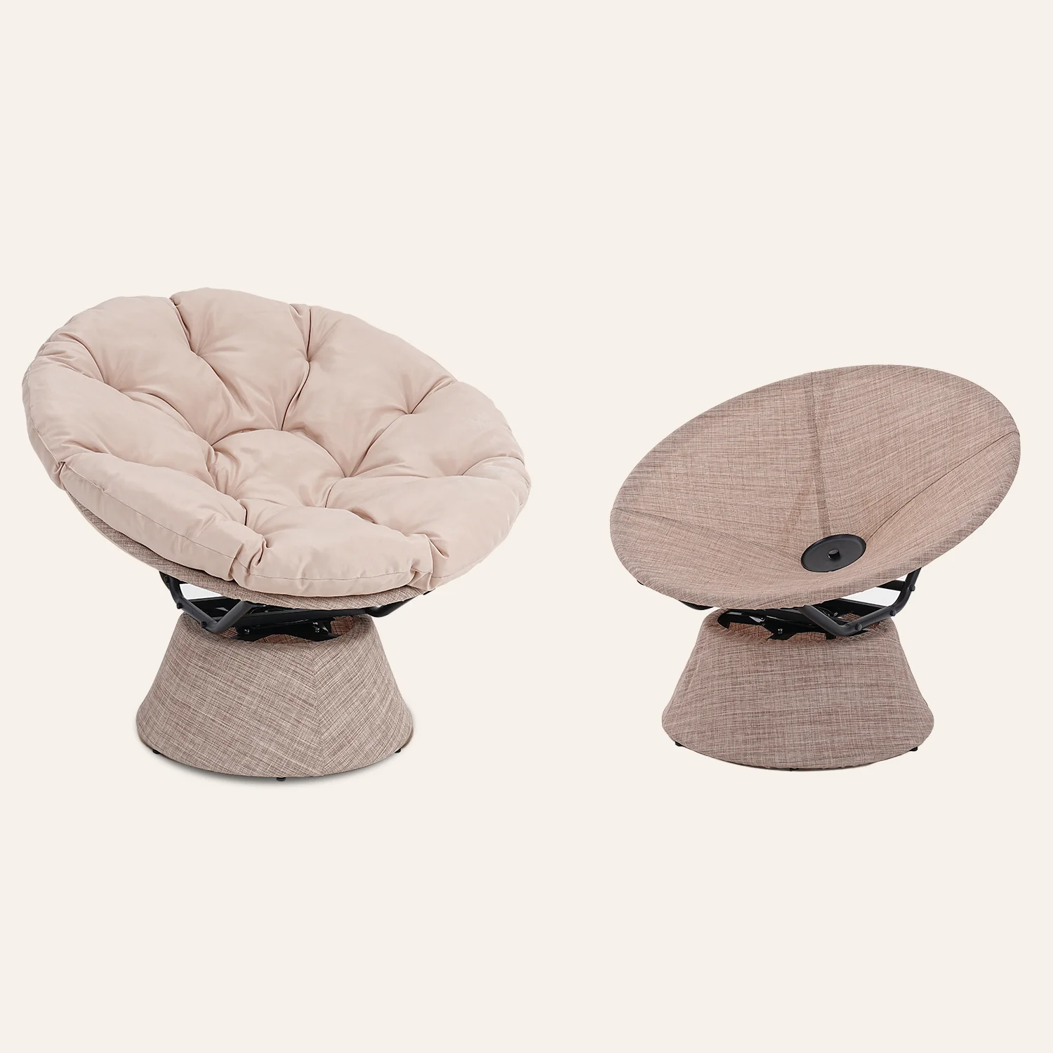 Unique Oversized Papasan Chair with Cushion and Frame 360° Swivel Lounge Reading Chair for Indoor and Outdoor UseOversized Papasan Chair with Cushion and Frame 360° Swivel Lounge Reading Chair for Indoor and Outdoor Use Prestigious