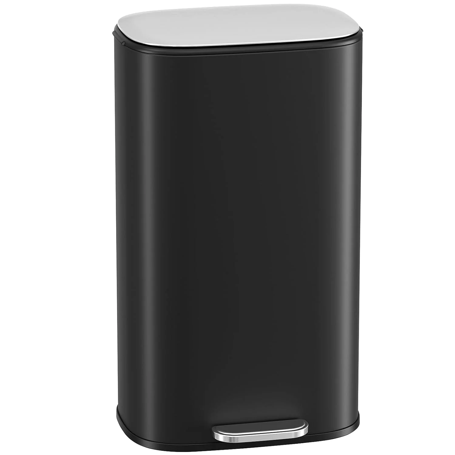 Premium 8 Gallon 30 L Kitchen Trash Can with Lid Stainless Steel Removal Inner Bucket Soft Close Stays Open8 Gallon 30 L Kitchen Trash Can with Lid Stainless Steel Removal Inner Bucket Soft Close Stays Open Safe