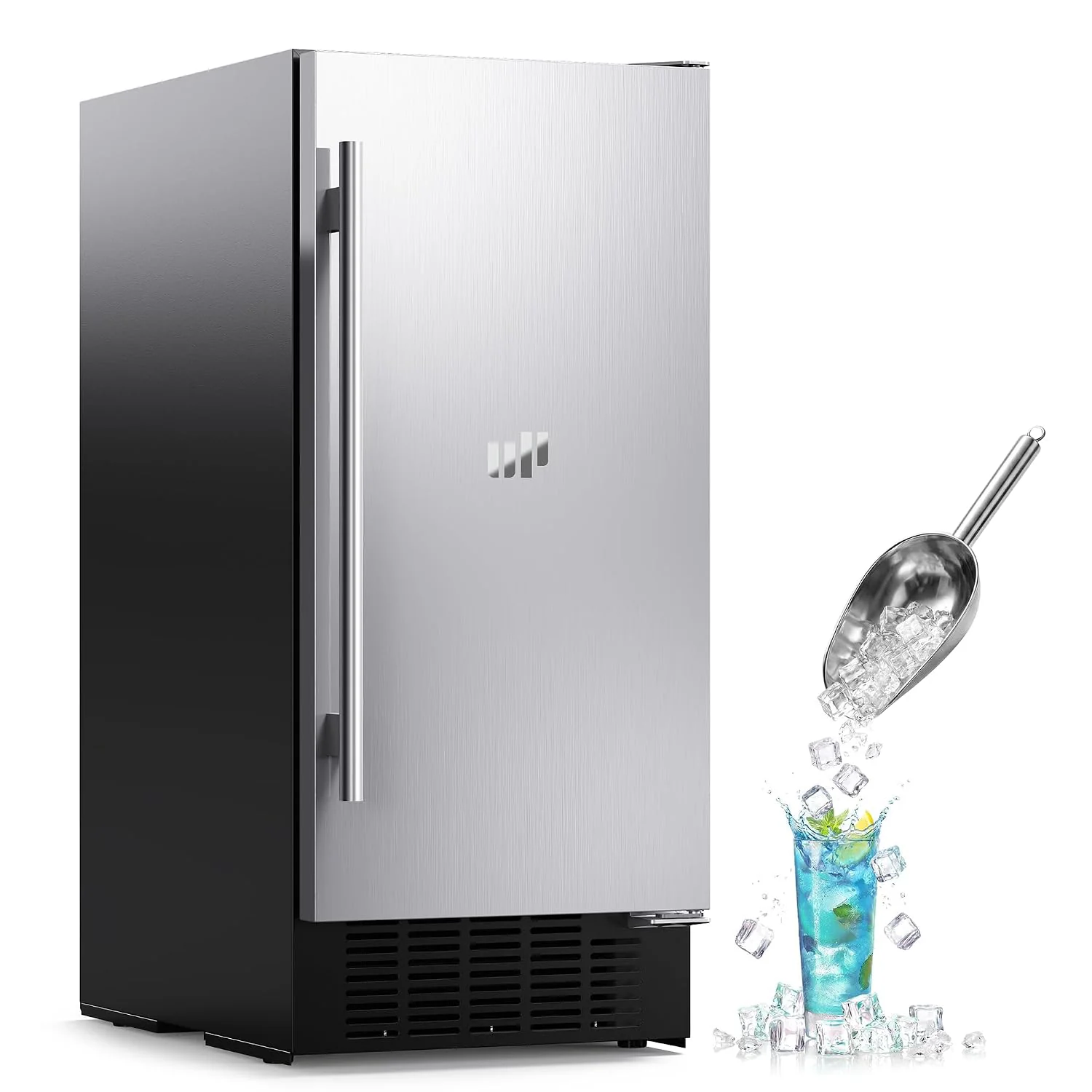 Premium Material Under Counter Ice Maker 15 W Built-In standing Ice Machine with Auto-Cleaning 78 Lbs Daily Ice ProductionUnder Counter Ice Maker 15 W Built-In standing Ice Machine with Auto-Cleaning 78 Lbs Daily Ice Production Comfortable