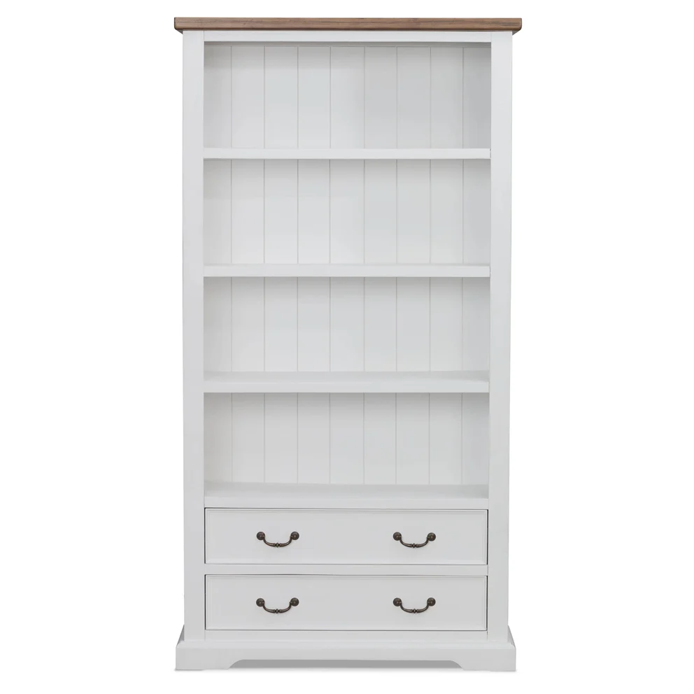 Carefully Designed Oregon Bookcase W 2 Drawers - Two Tone Elite