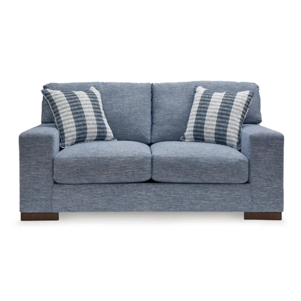 Comfortable Angelina 2 Seater Sofa Denim Genuine