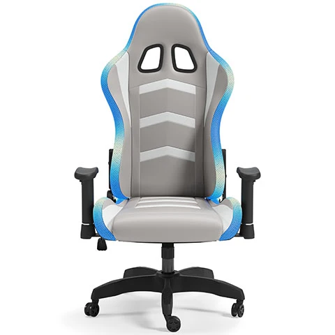High-End Lynxtyn Home Office Swivel Chair - white blue Superior