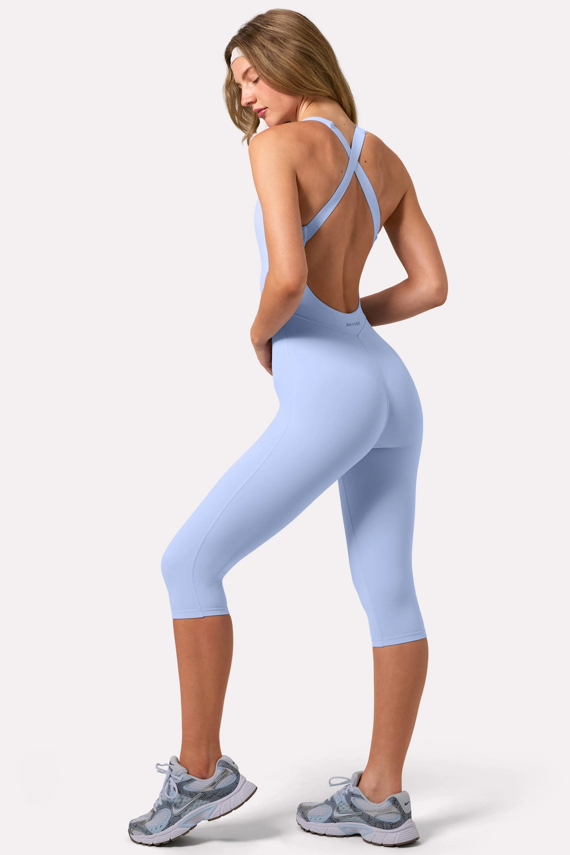 Official Soft Active Capri Jumpsuit in Sky Innovative