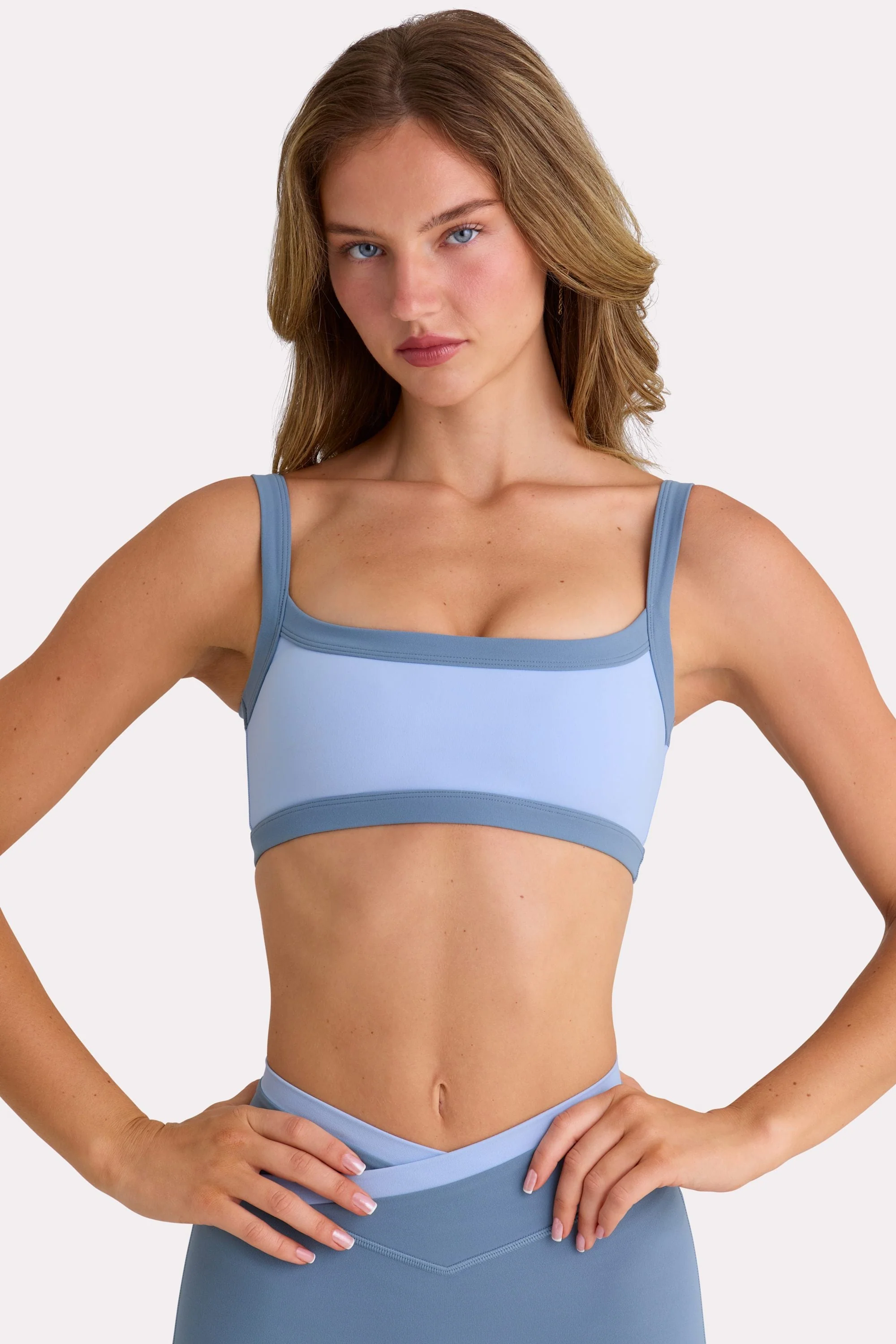 Breathable Soft Active Sports Bra in Sky Exceptional