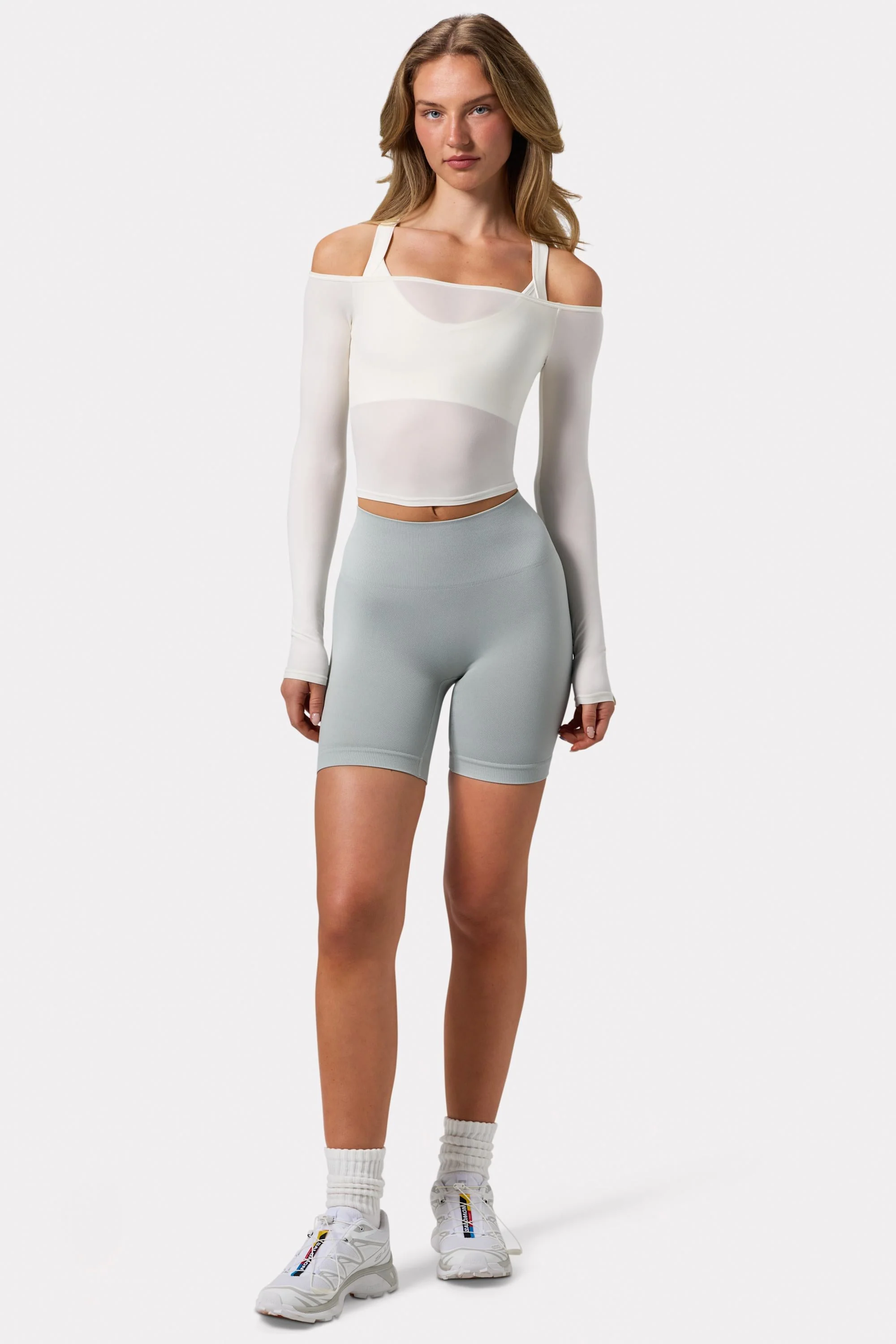 Fine Crafted Super Sculpt Seamless Biker Shorts in Grey Classic