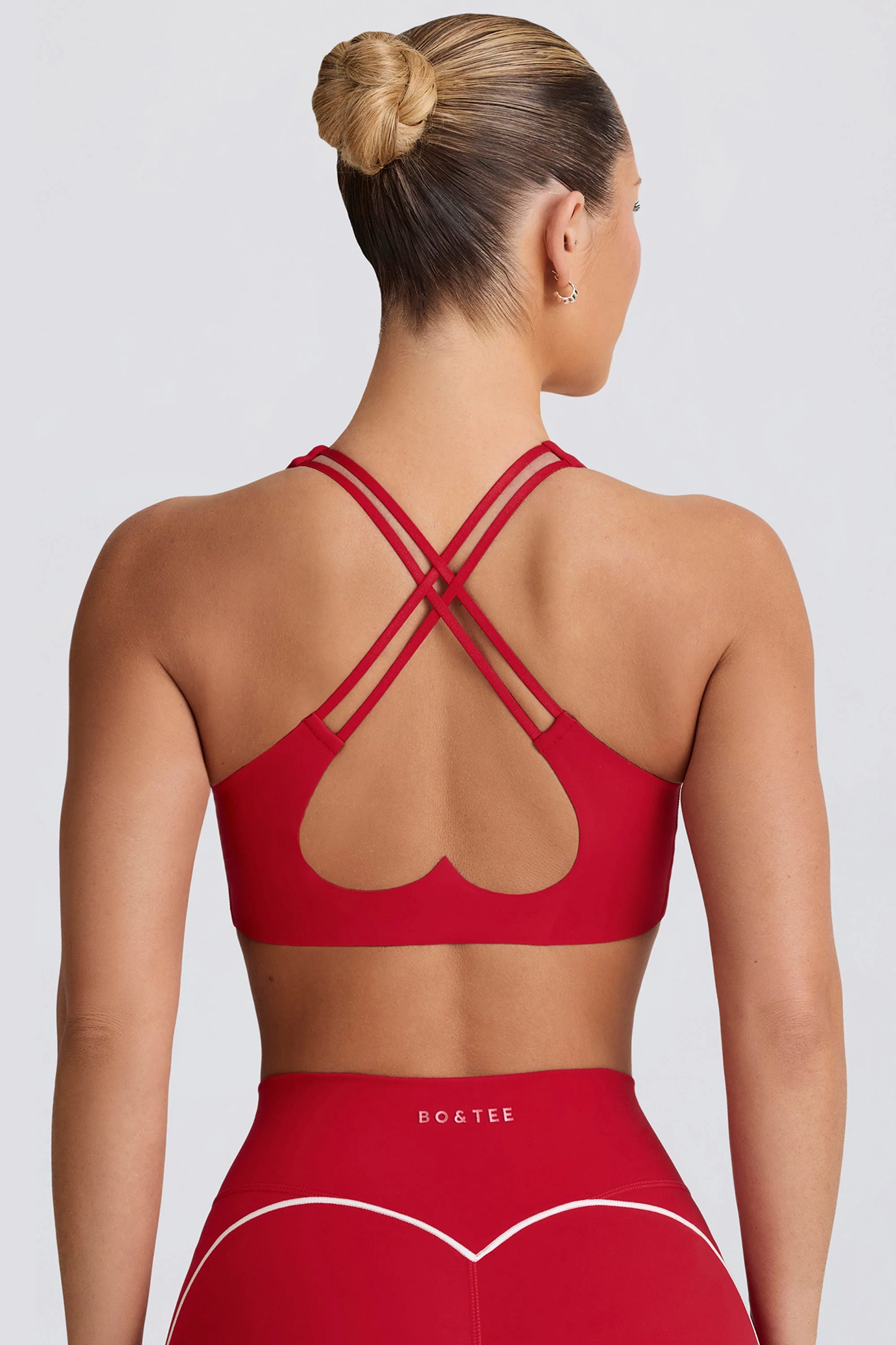 Fine Crafted Soft Active Low-Impact Sports Bra in Hot Red Quality