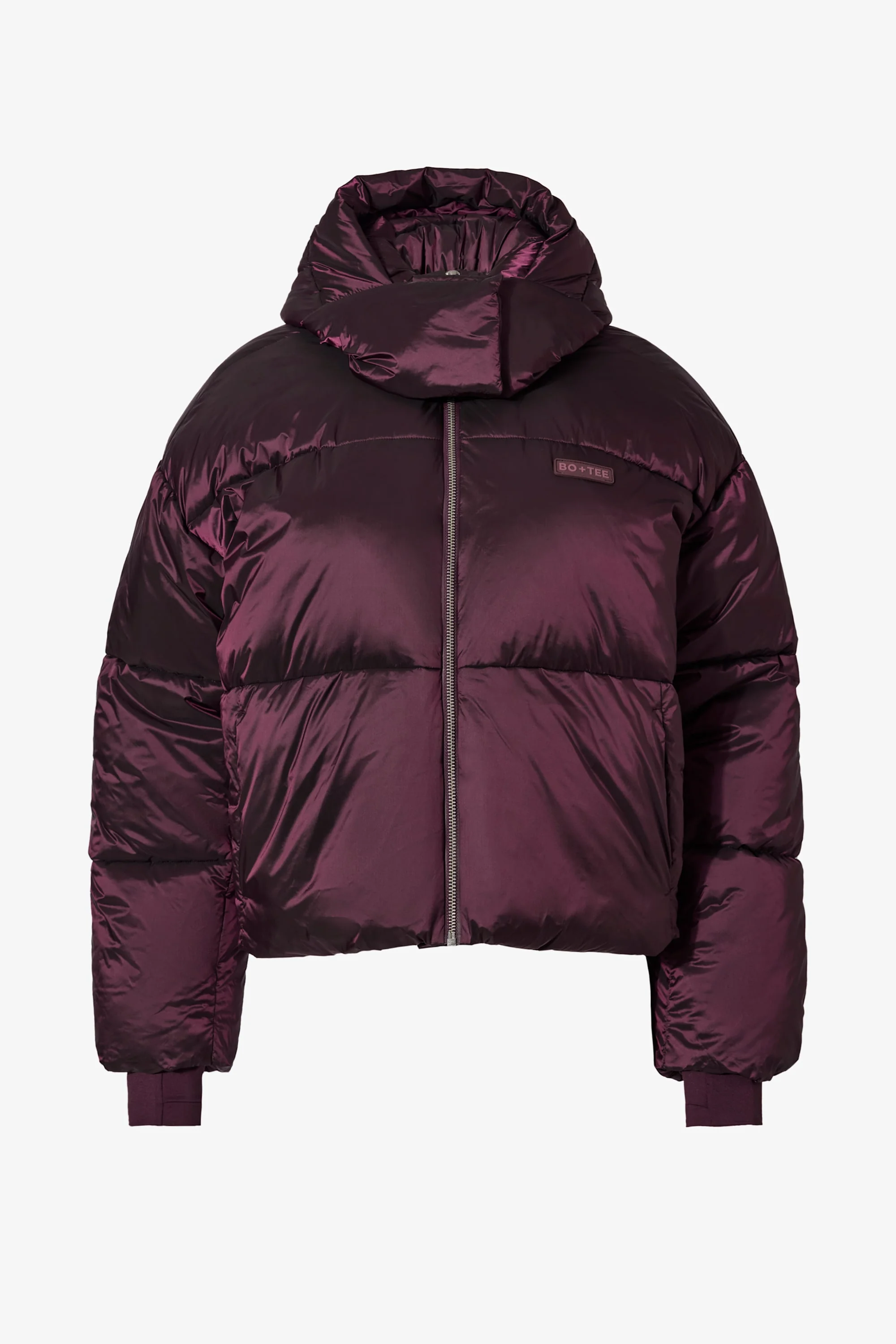 Efficient Waterproof Cropped Oversized Ski Jacket in Burgundy Pure