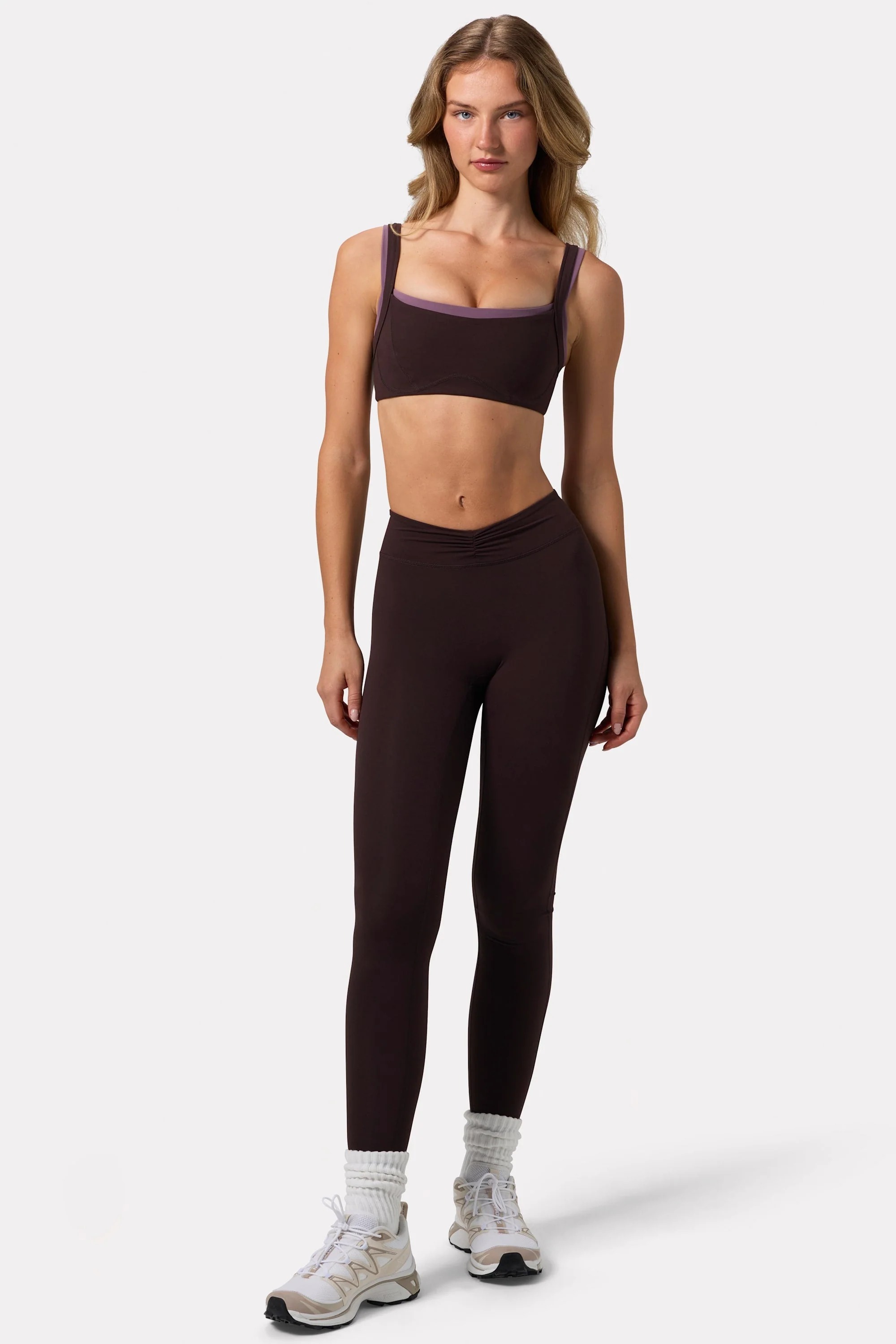 Luxury Soft Active Ruched Leggings in Espresso Consistent
