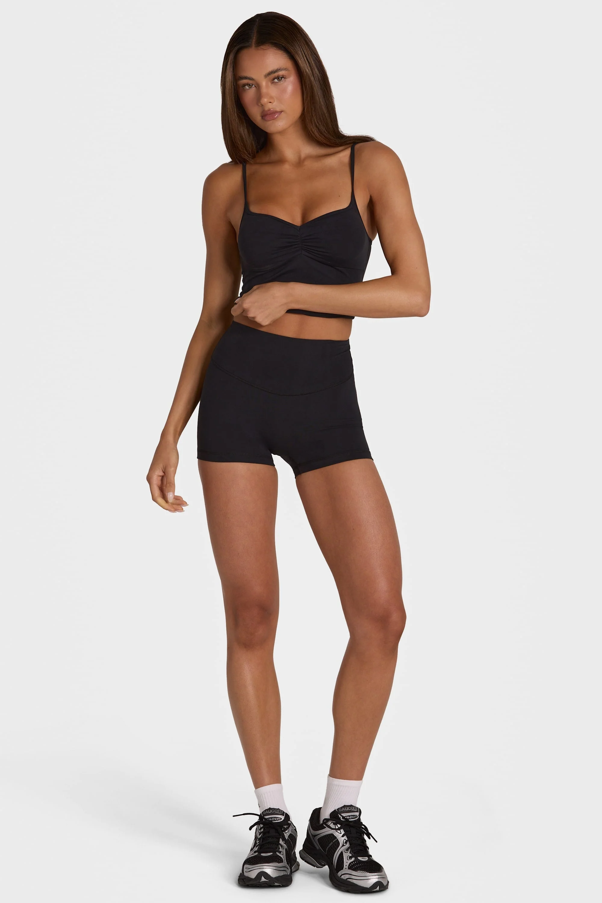 Elite Soft Active Mini Shorts in Black Breathable